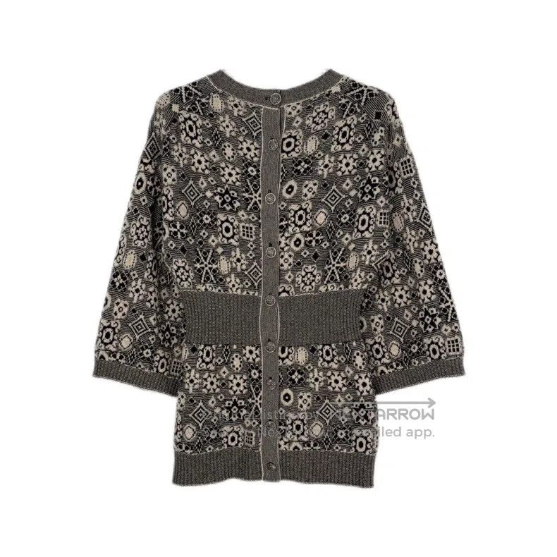 Chanel Chanel Beige black cashmere waisted medium and long cardig Size XS / US 0-2 / IT 36-38 - 2 Thumbnail