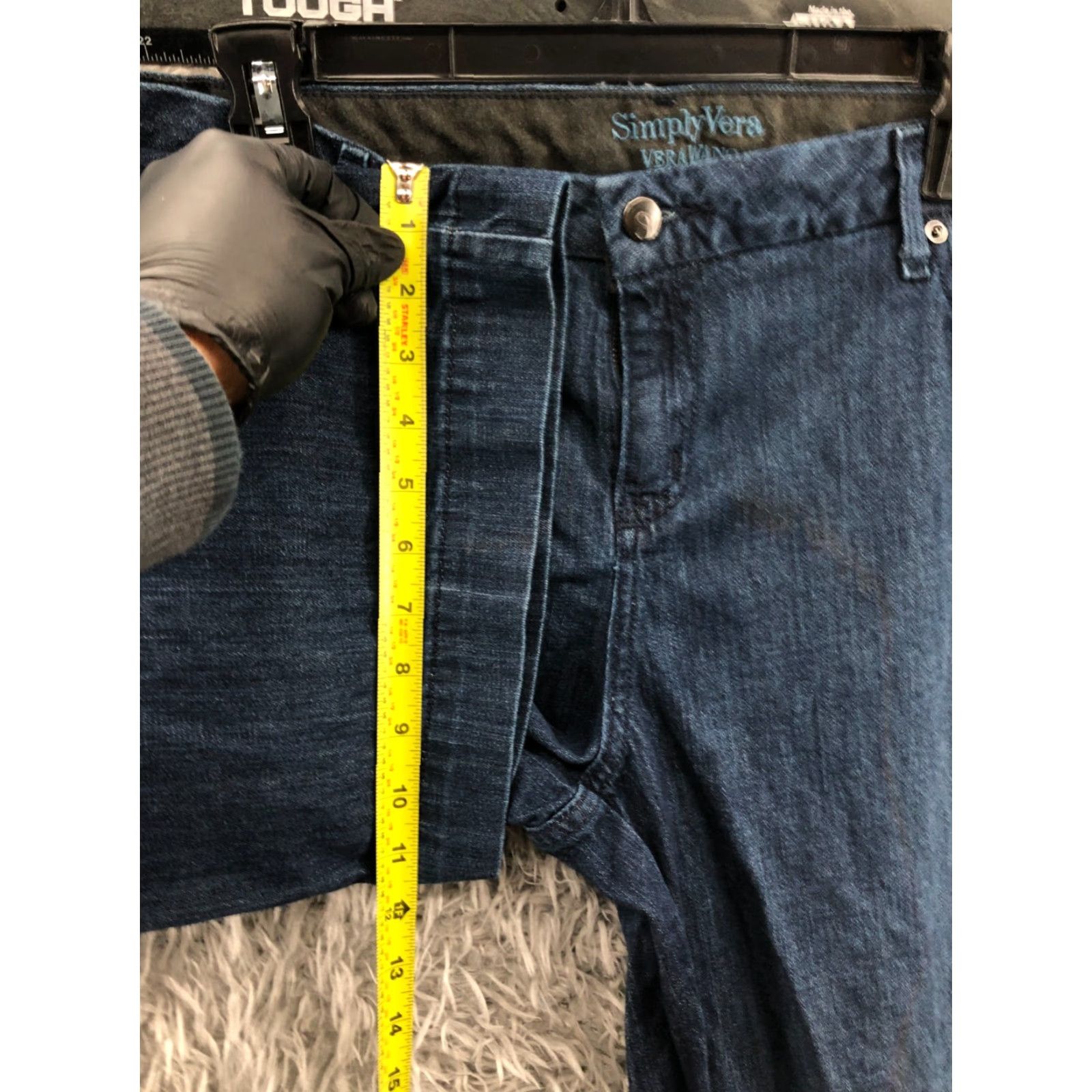 Vintage Simply Vera Wang Jeans Womens Size 16 Bootcut Dark Wash Blue Denim 5-Pocket Size 38" / US 16 / IT 52 - 4 Thumbnail