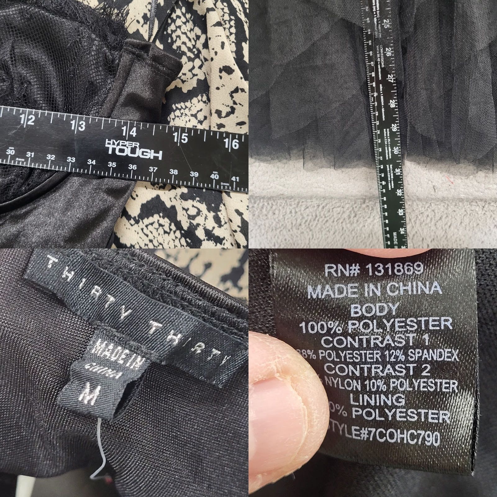 Vintage Thirty Thirty Dress Womens Sz Medium Black Bustier Corset Lace Spaghetti Strap Maxi Sleeveless Size M / US 6-8 / IT 42-44 - 9 Thumbnail