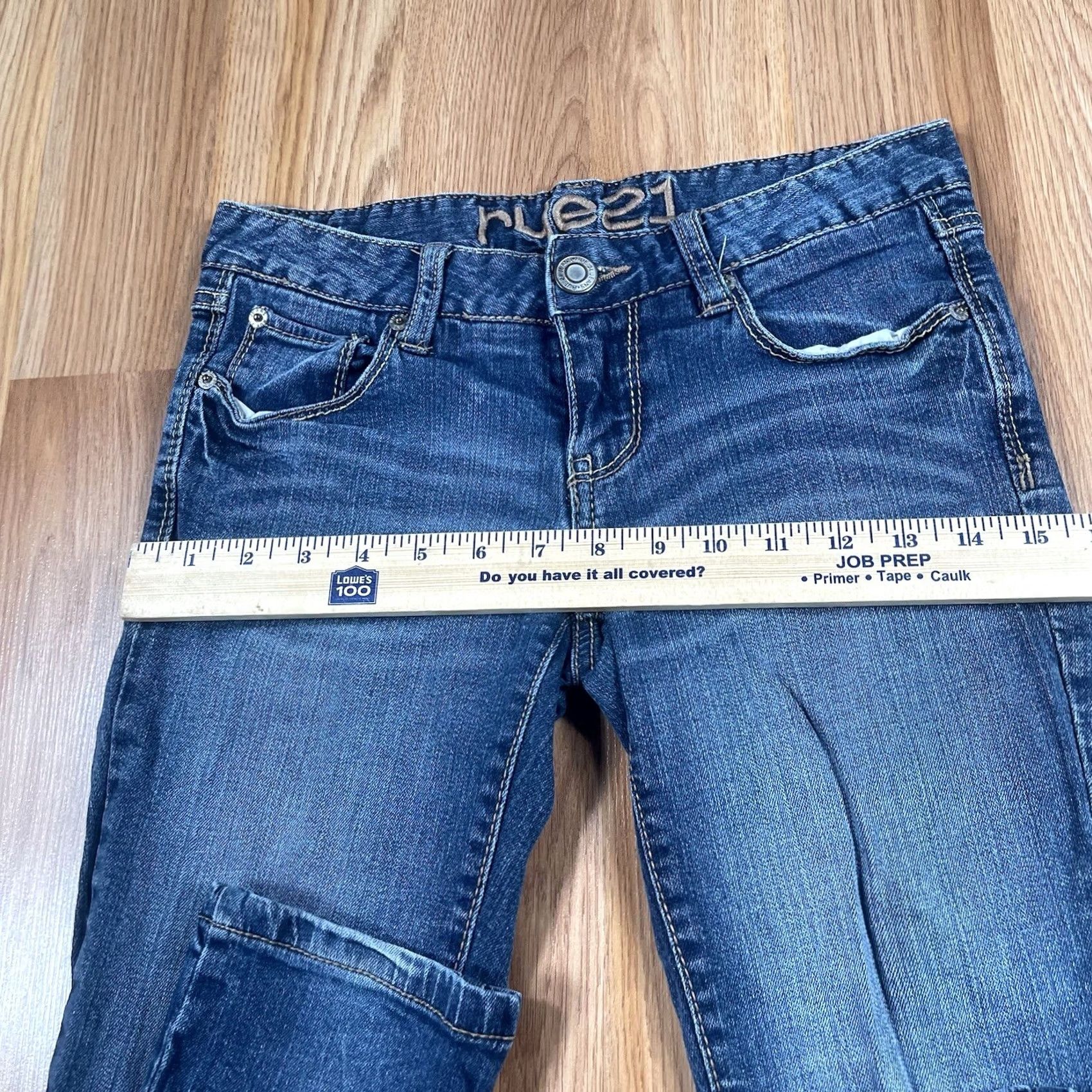 Vintage Rue 21 Jeans Womens Regular Blue Skinny Stretch Low Rise Denim Cotton Blend Size 25" / US 0 / IT 36 - 5 Thumbnail