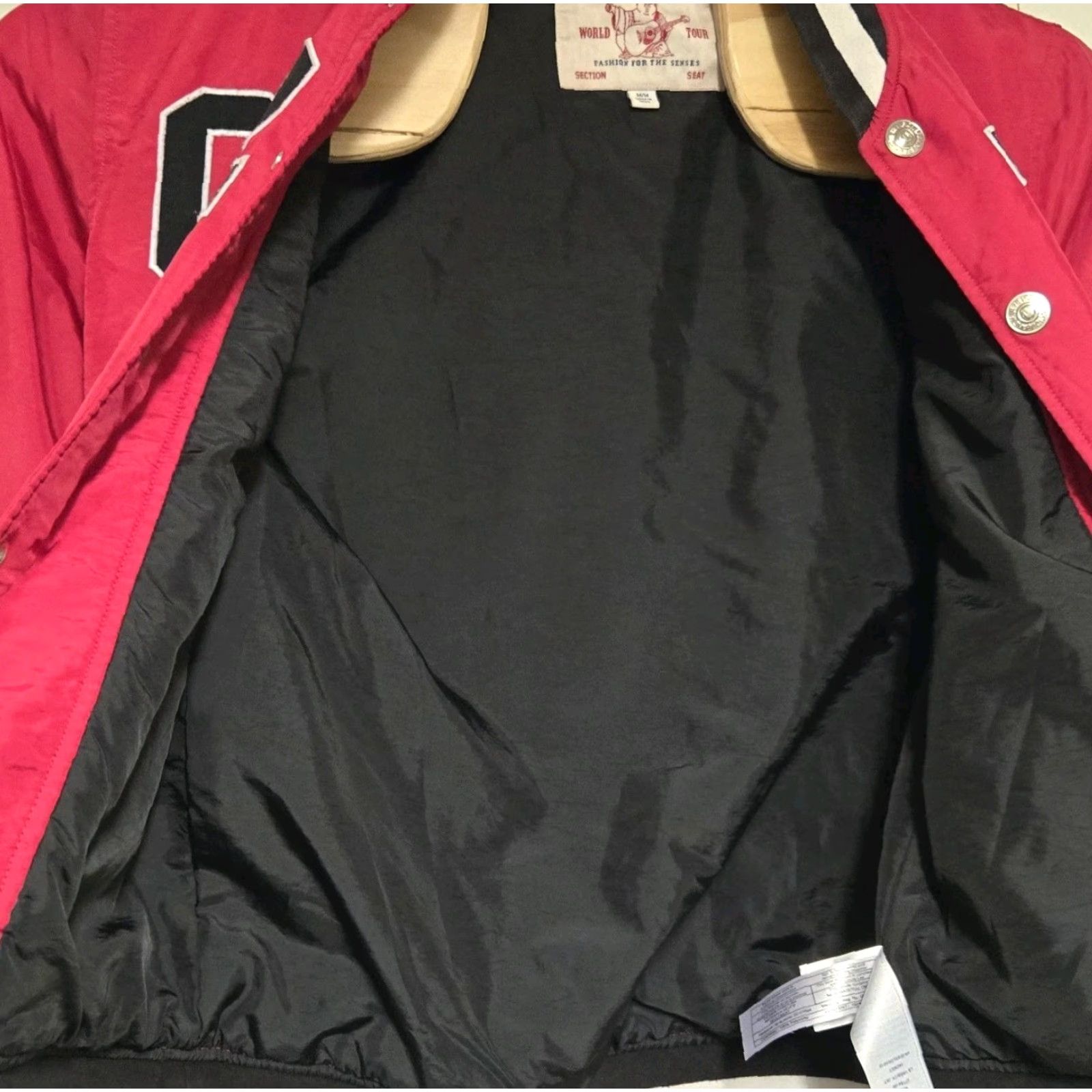 True Religion VINTAGE True Religion Bomber Snap Button Jacket Black Red M Men Shirt? Size US M / EU 48-50 / 2 - 7 Thumbnail