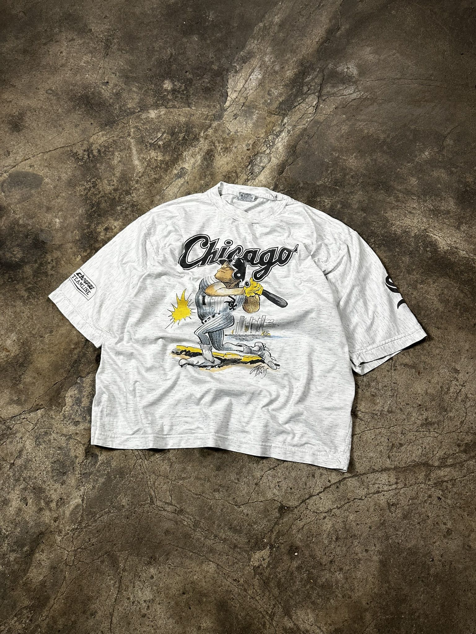 MLB 90s Vintage Chicago White Sox MLB Baseball T-shirt Size US L / EU 52-54 / 3 - 1 Thumbnail