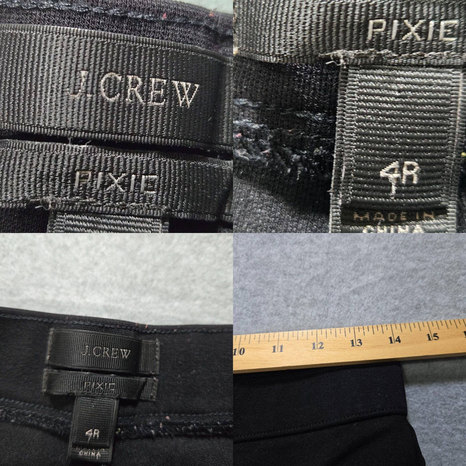J.Crew J.Crew Pant Womens 4R Black Pixie Snap Mid Rise Skinny Stretch Work Career Size 27" / US 4 / IT 40 - 8 Thumbnail