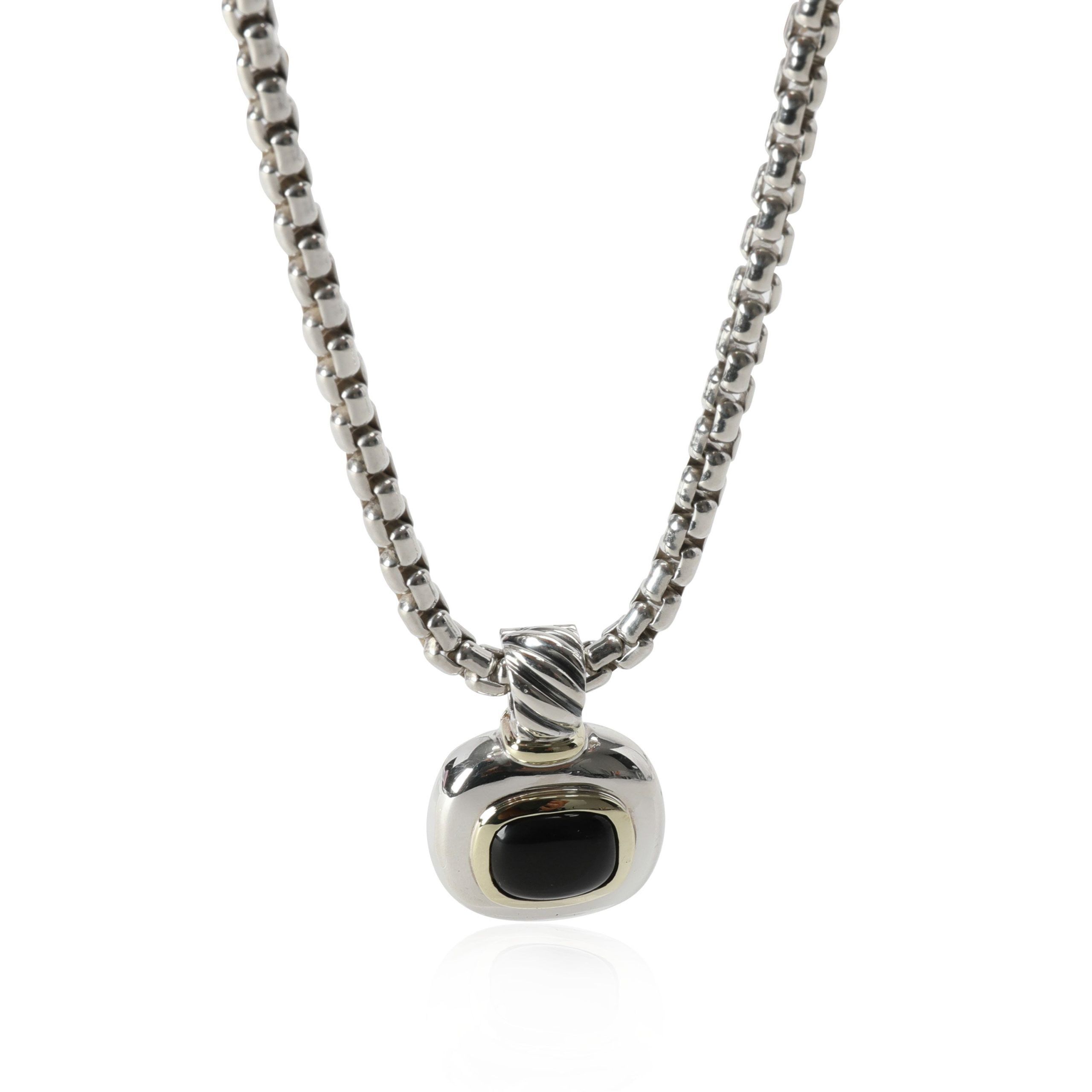 David Yurman Onyx Pendant in 14k Yellow Gold/Sterling Silver