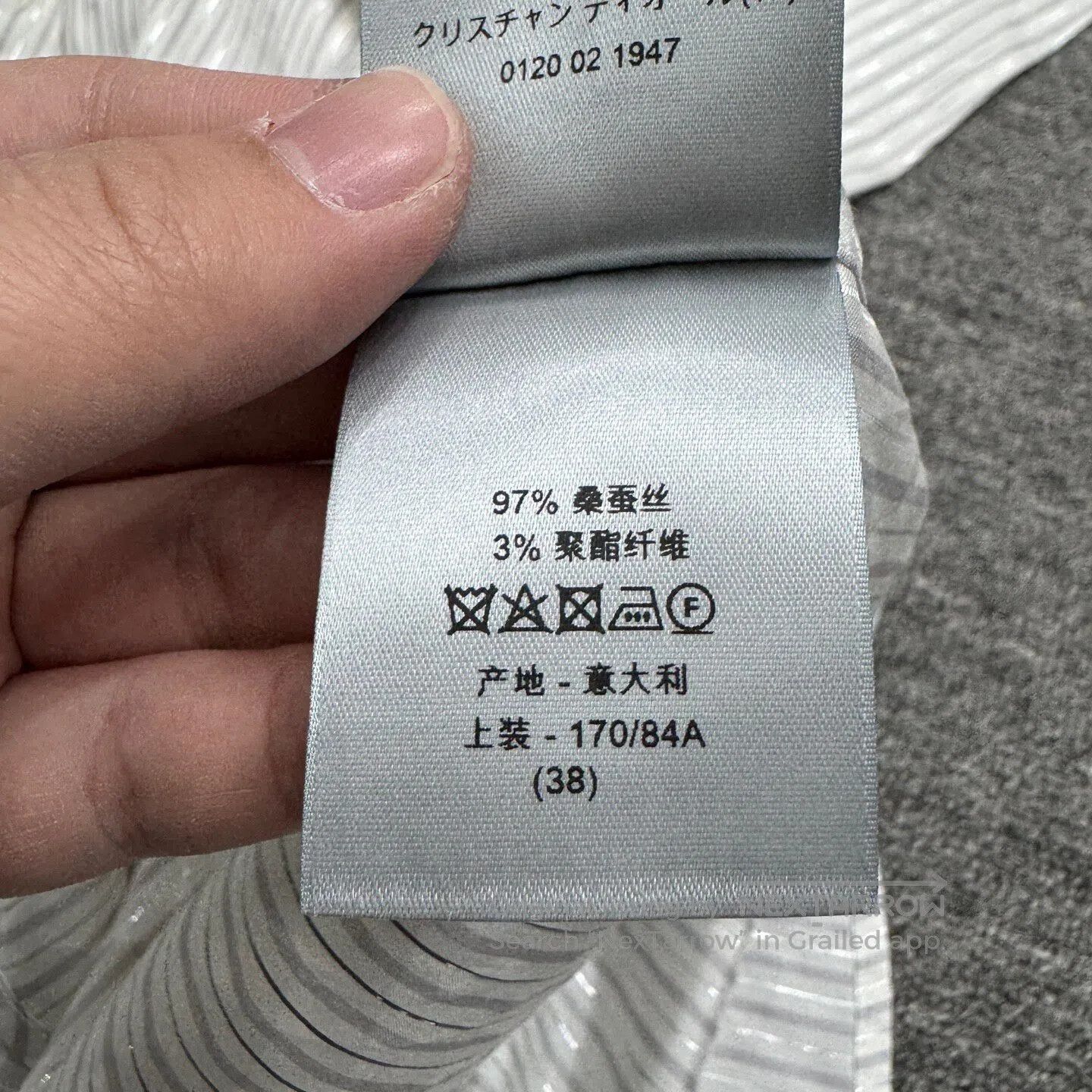 Dior Dior Silver thread silk shirt made from silkworm silk| Size XS / US 0-2 / IT 36-38 - 5 Thumbnail