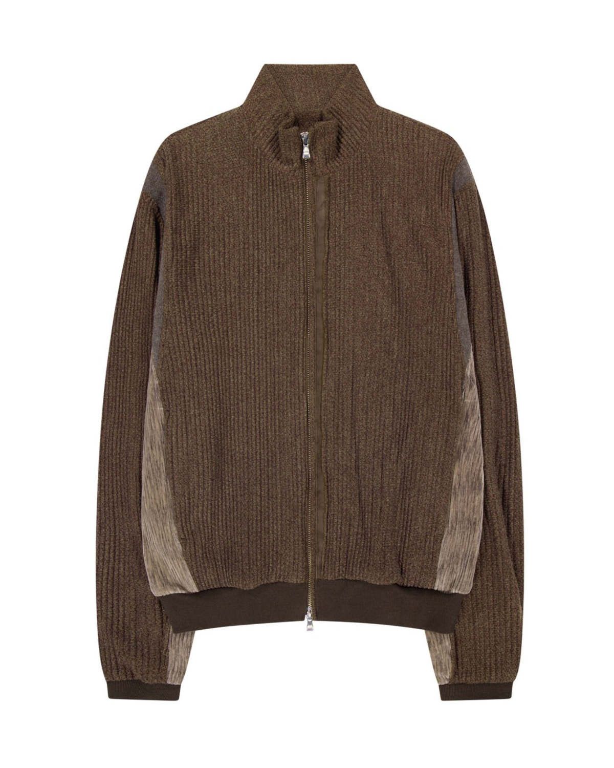 XLIM EP 8 01 JERSEY BROWN ZIP UP KNIT JACKET Size US M / EU 48-50 / 2 - 1 Thumbnail