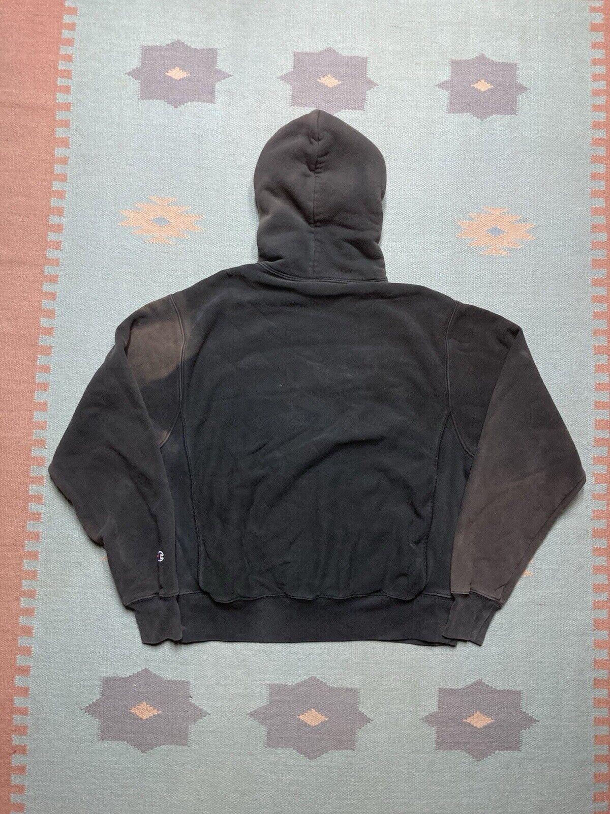 Champion × Vintage Champion reverse weave hoodie pullover fade black spellout M Size US M / EU 48-50 / 2 - 8 Thumbnail
