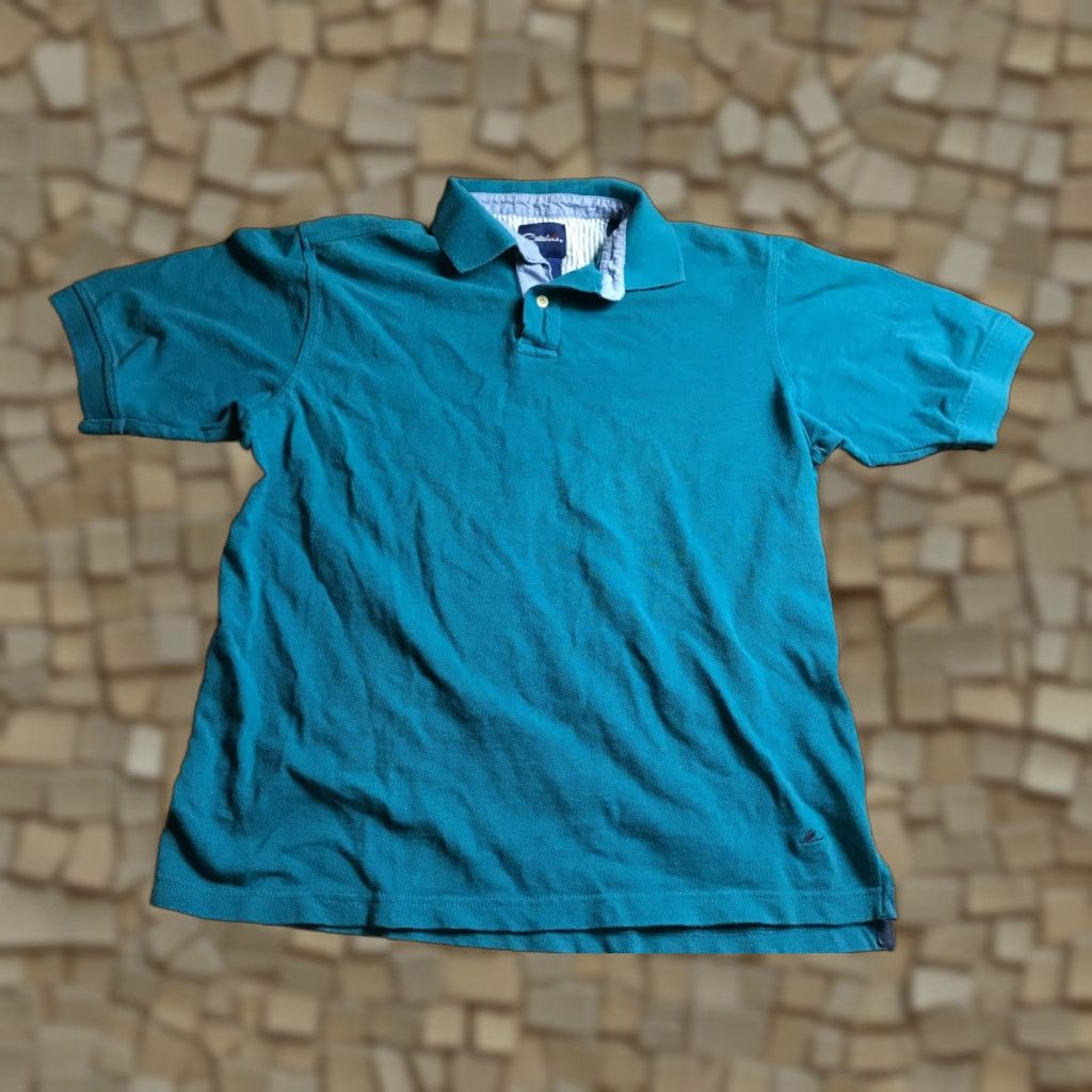 Catalina Catalina Polo Shirt Men Medium Teal Short Sleeve Modern Casual Set Regular Fit blue Size US M / EU 48-50 / 2 - 1 Thumbnail
