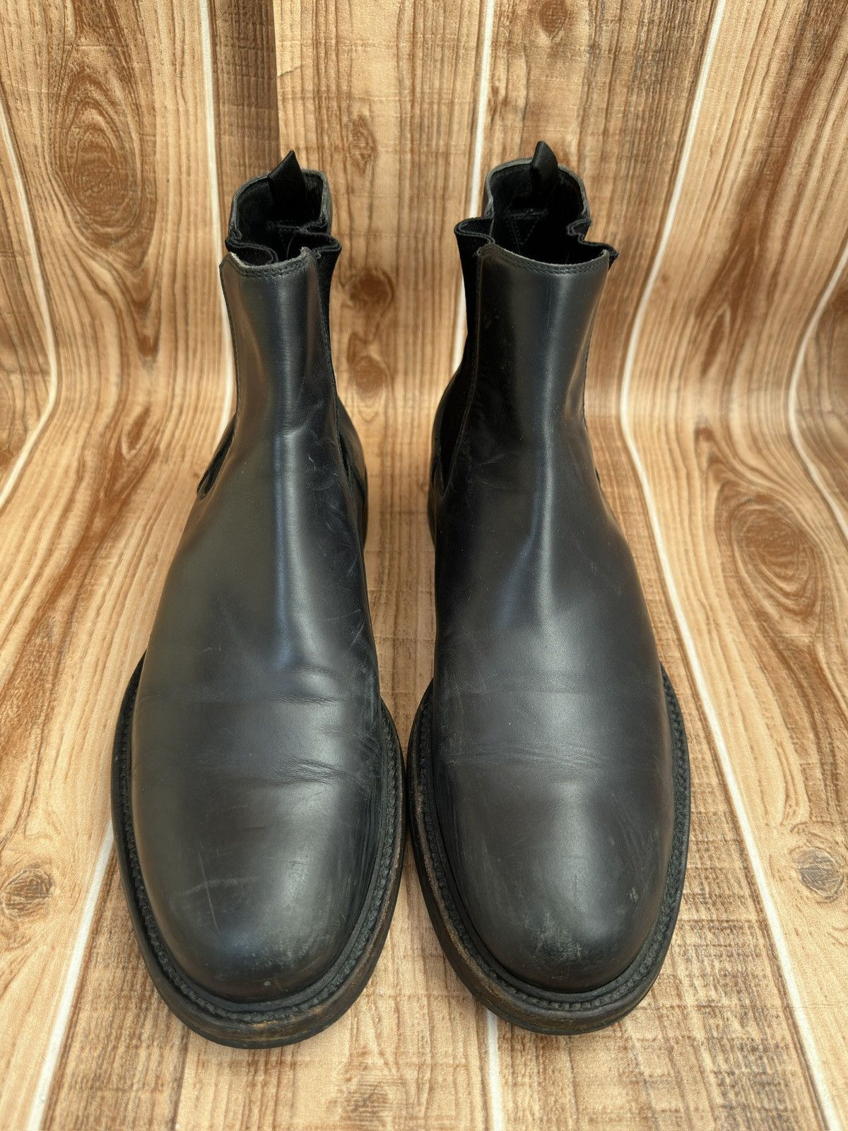 Prada Prada Black Leather Mens Vintage Chelsea Boots Size US 9 / EU 42 - 2 Thumbnail