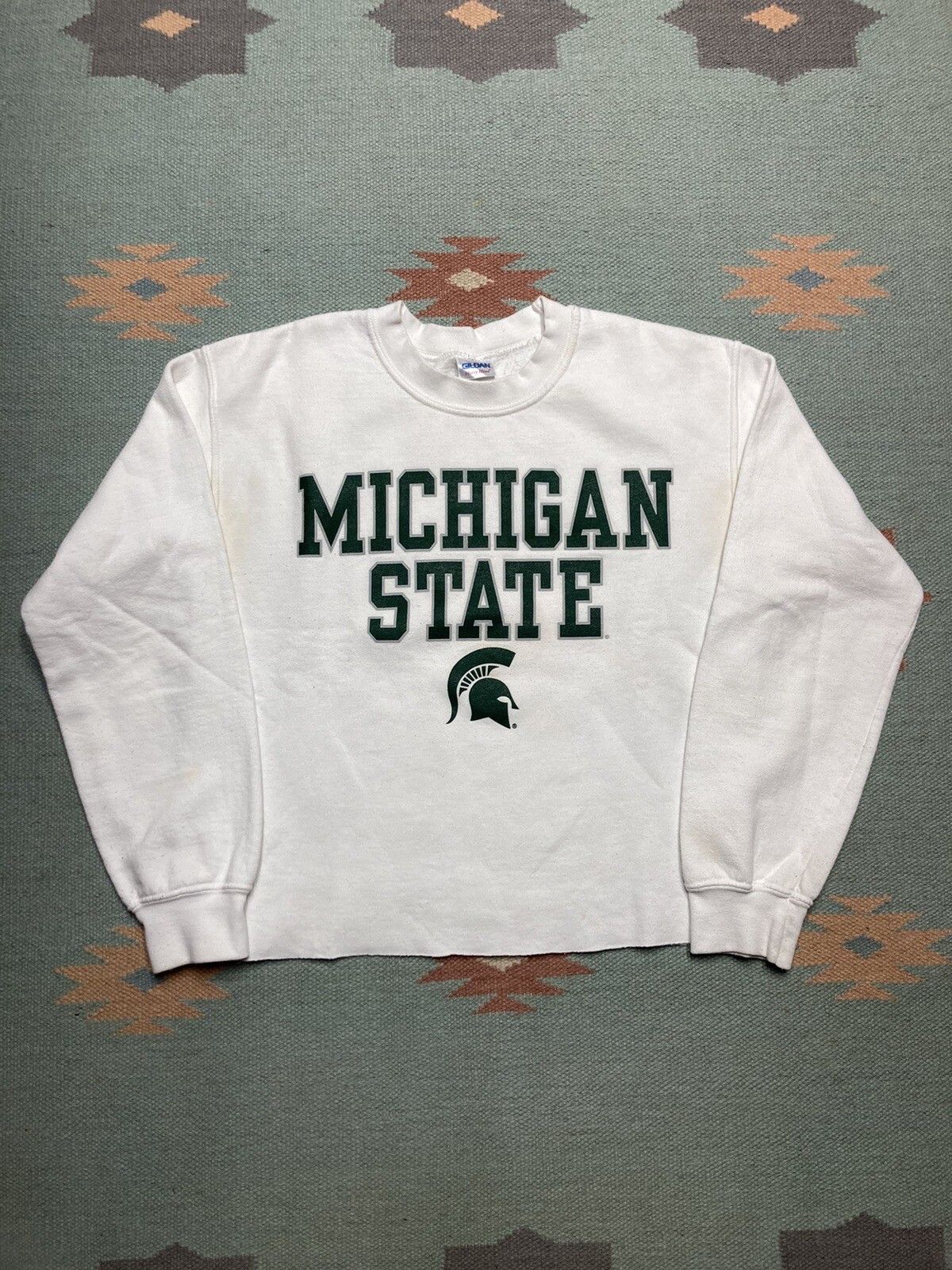 Gildan Y2K Michigan state crewneck sweatshirt cropped small MSU Size US S / EU 44-46 / 1 - 1 Thumbnail