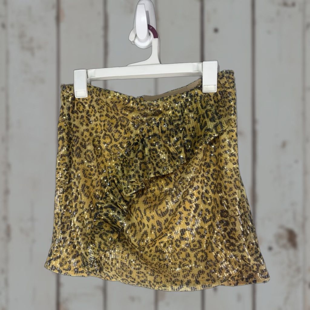 Vintage Endless Rose Yellow/An. Print Sequins Ruffle Mini Skirt Womens Size L New Size 36" / US 14 / IT 50 - 1 Thumbnail