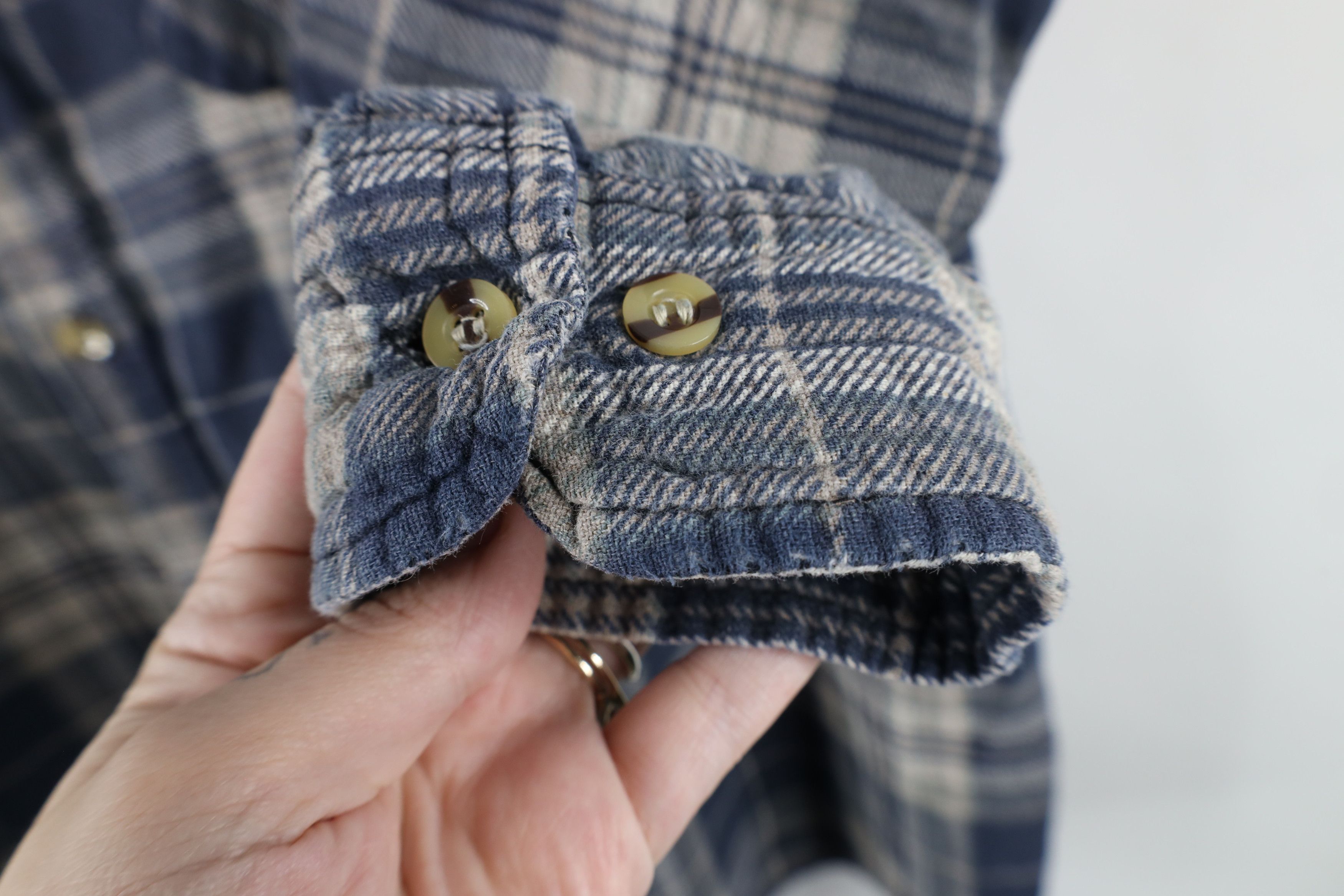 Vintage Vintage 90s Streetwear Collared Flannel Button Shirt Plaid Size US XL / EU 56 / 4 - 5 Thumbnail