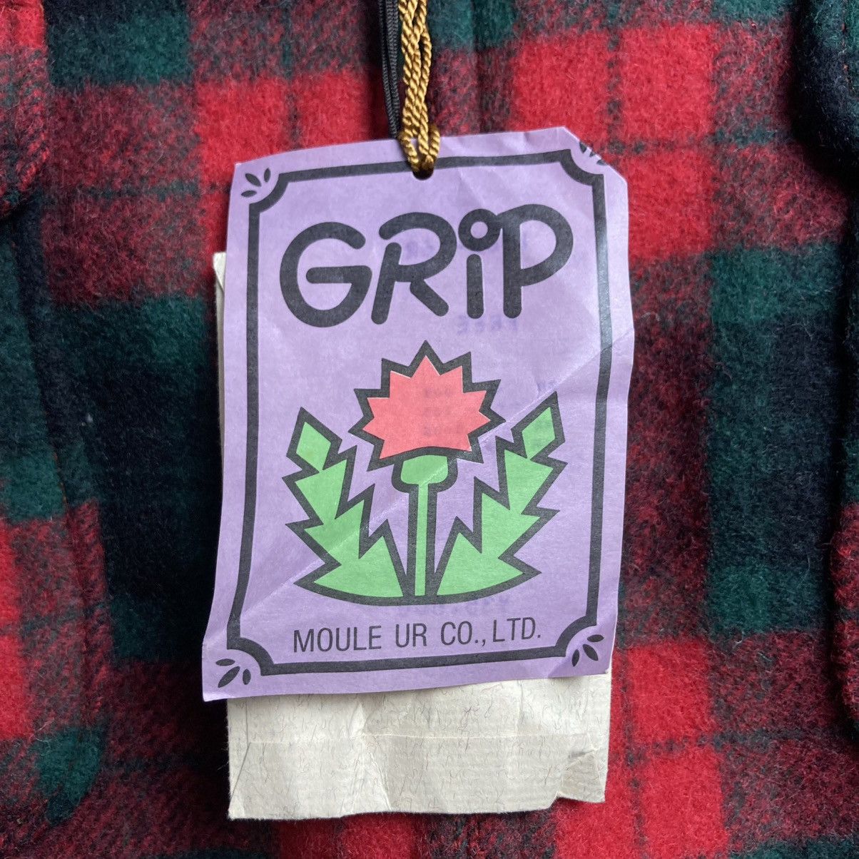Japanese Brand 🇯🇵 VINTAGE GRIP CHECKERED FULL ZIP WOOL BOMBER JACKET Size US XL / EU 56 / 4 - 22 Thumbnail