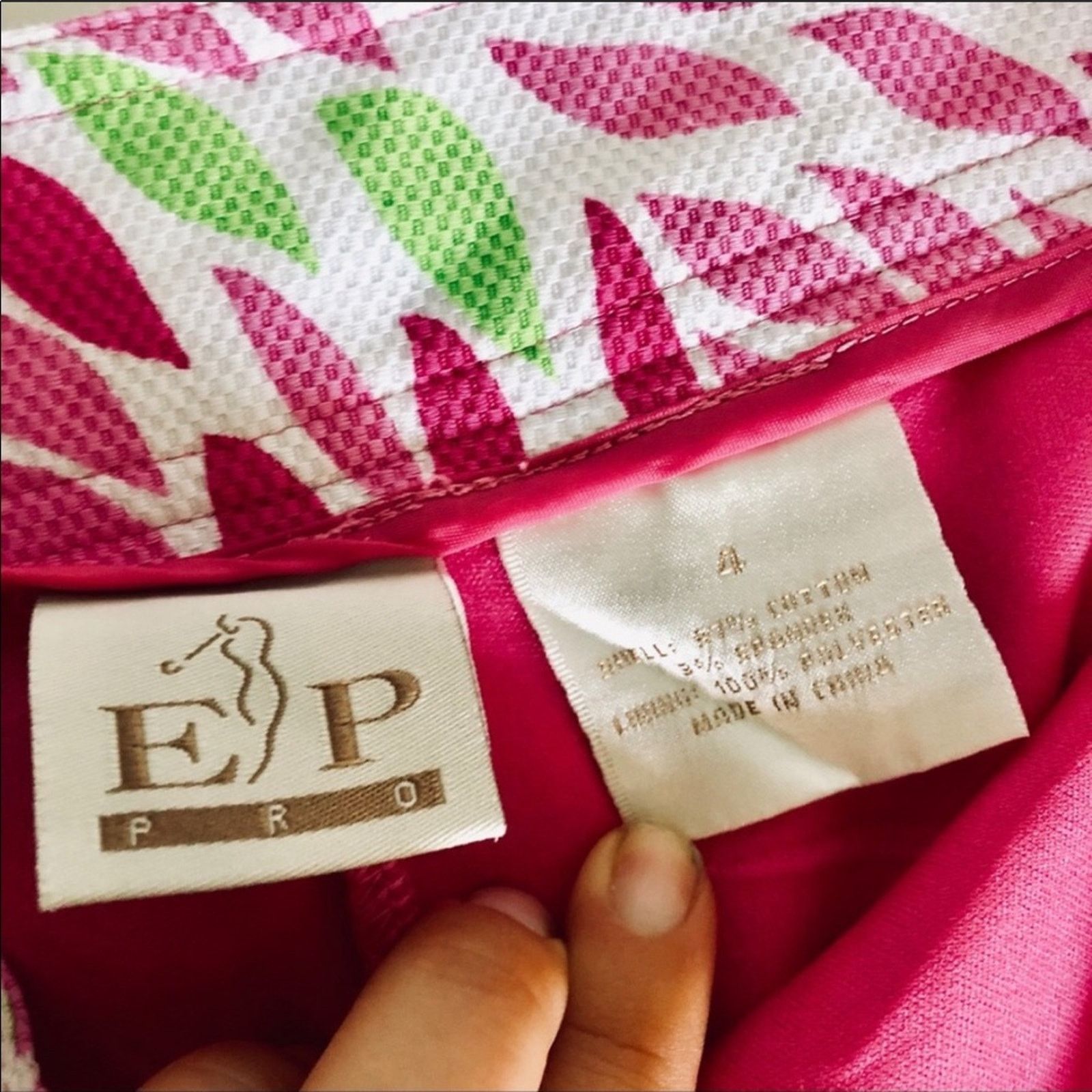 Nike EP PRO Pink White Floral Abstract Pattern Print Mini Skirt Size 27" / US 4 / IT 40 - 8 Thumbnail