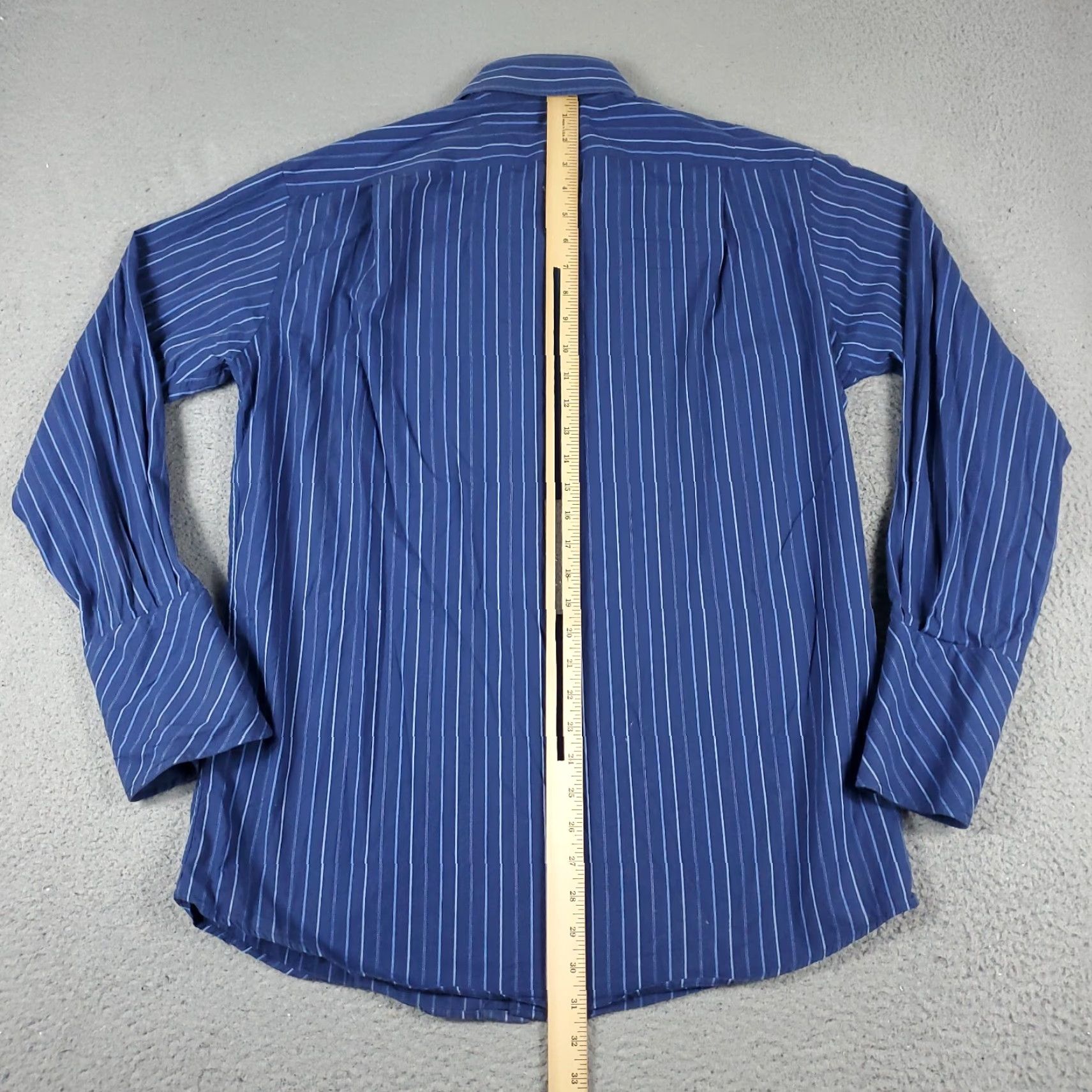 Tommy Hilfiger Tommy Hilfiger Shirt Mens Medium Blue Stripe French Cuff Button-Up Long Sleeve Cotton Size US M / EU 48-50 / 2 - 5 Thumbnail