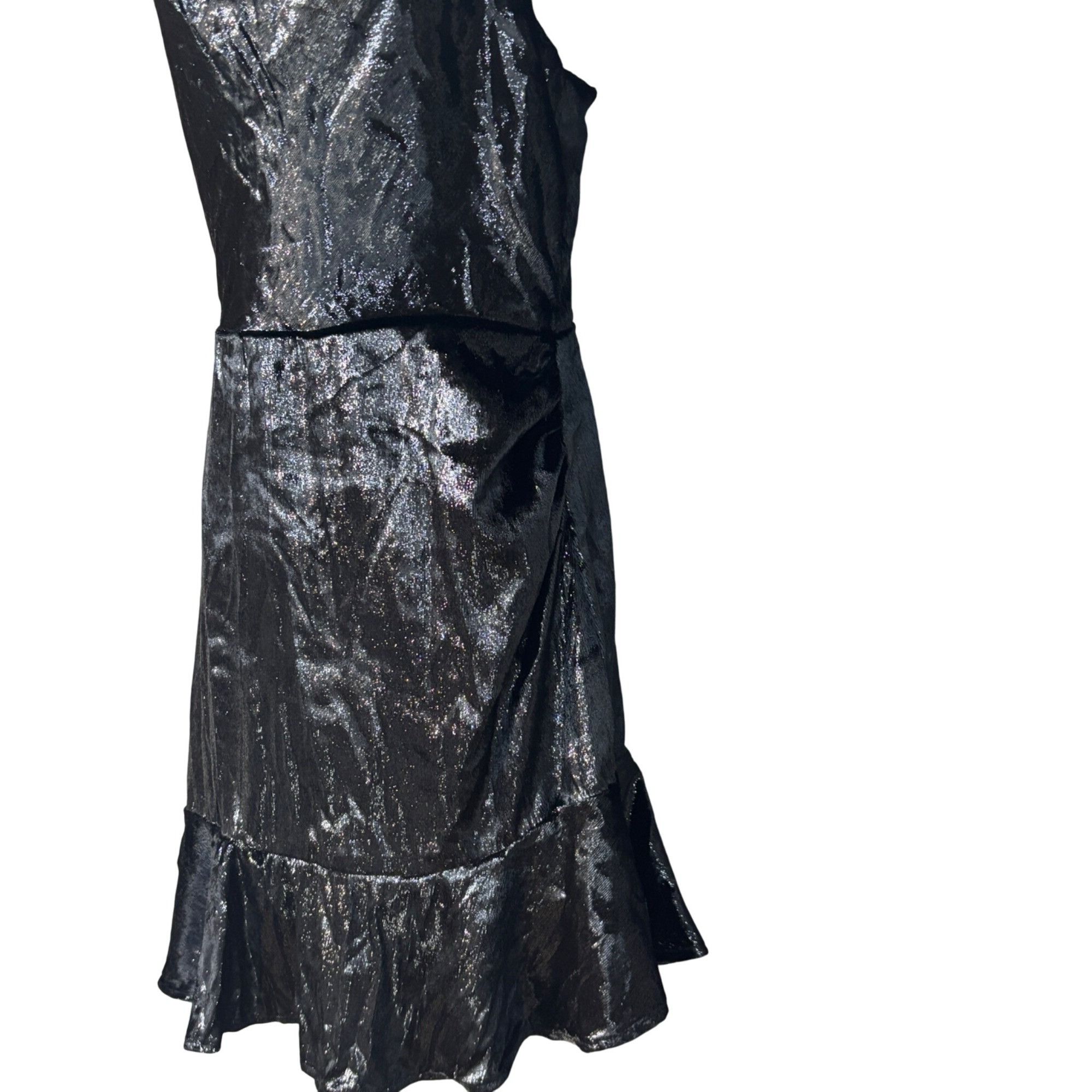 Other LEYDEN Women's Ruffle-hem Spaghetti Strap Cowl Neck Shimme Size XL / US 12-14 / IT 48-50 - 10 Thumbnail