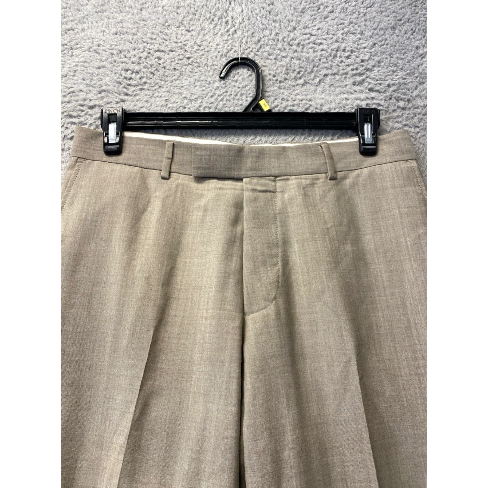 Vintage VINTAGE Hugo Boss Men’s Wool Blend Dress Pants 32x32 Tan Formal Business Casual Size US 32 / EU 48 - 2 Thumbnail