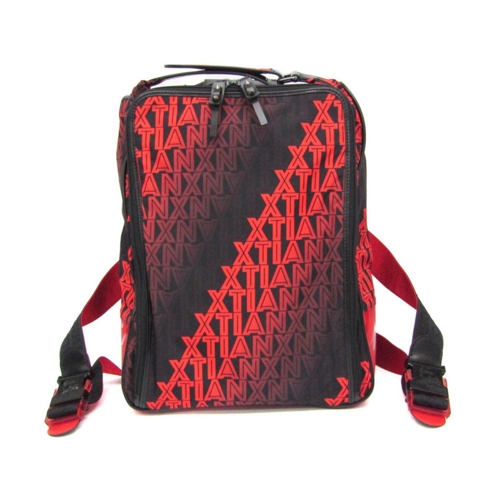 Christian Louboutin Christian Louboutin HOP'N ZIP Backpack 3205344 Men's Nylon,Leather Backpack Black,Red Color Size ONE SIZE - 1 Thumbnail