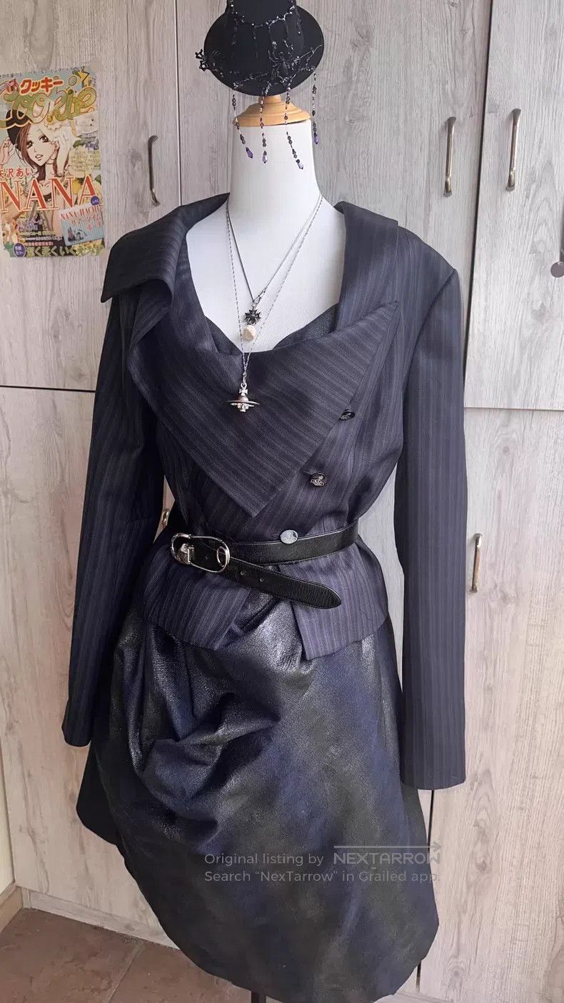 Vivienne Westwood Vivienne Westwood Irregular suit with dark green stripes, Size L / US 10 / IT 46 - 2 Thumbnail