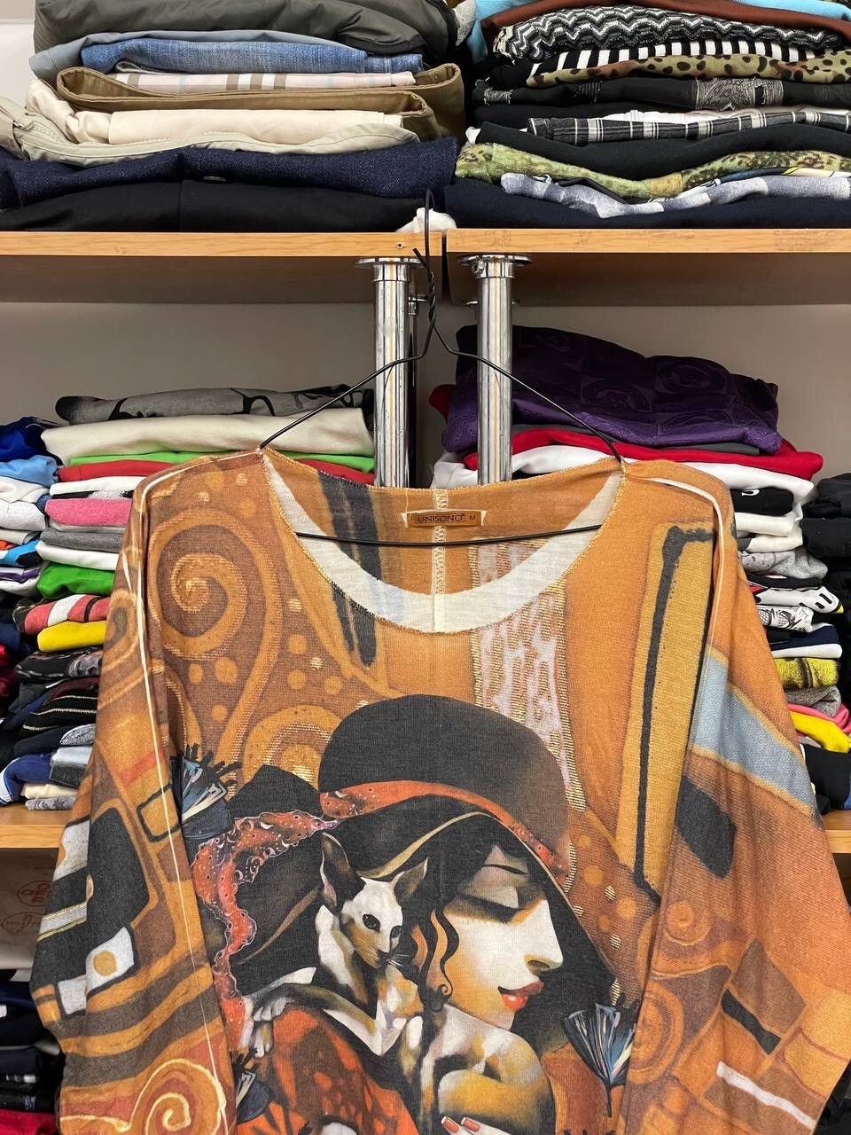 Vintage Y2K Printed Cropped Longsleeve Tee Shirt Size M / US 6-8 / IT 42-44 - 2 Thumbnail