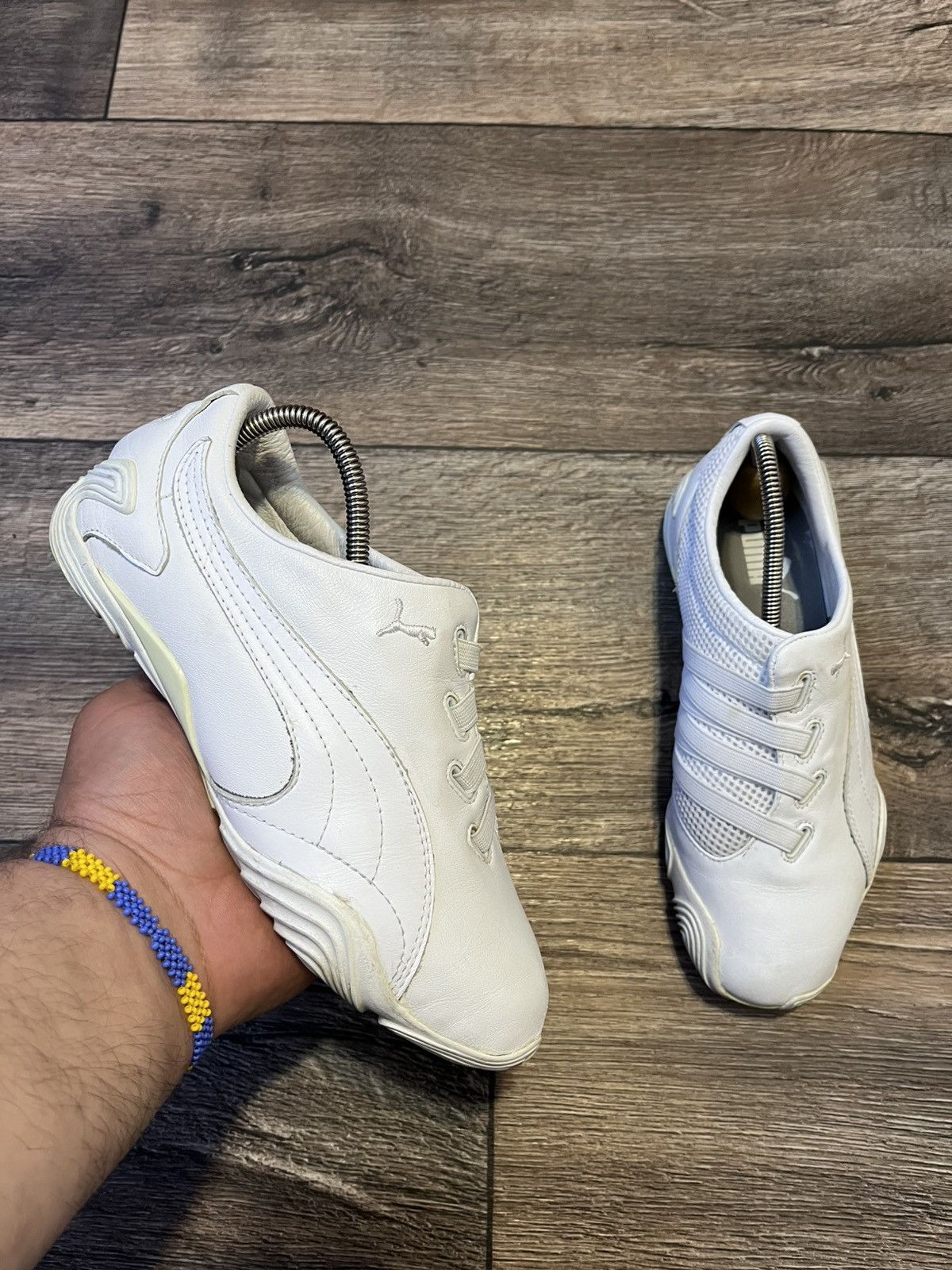 Puma × Vintage Vintage Puma Mostro Speed Cat Y2K White Leather Sneakers Size US 6.5 / IT 36.5 - 1 Thumbnail