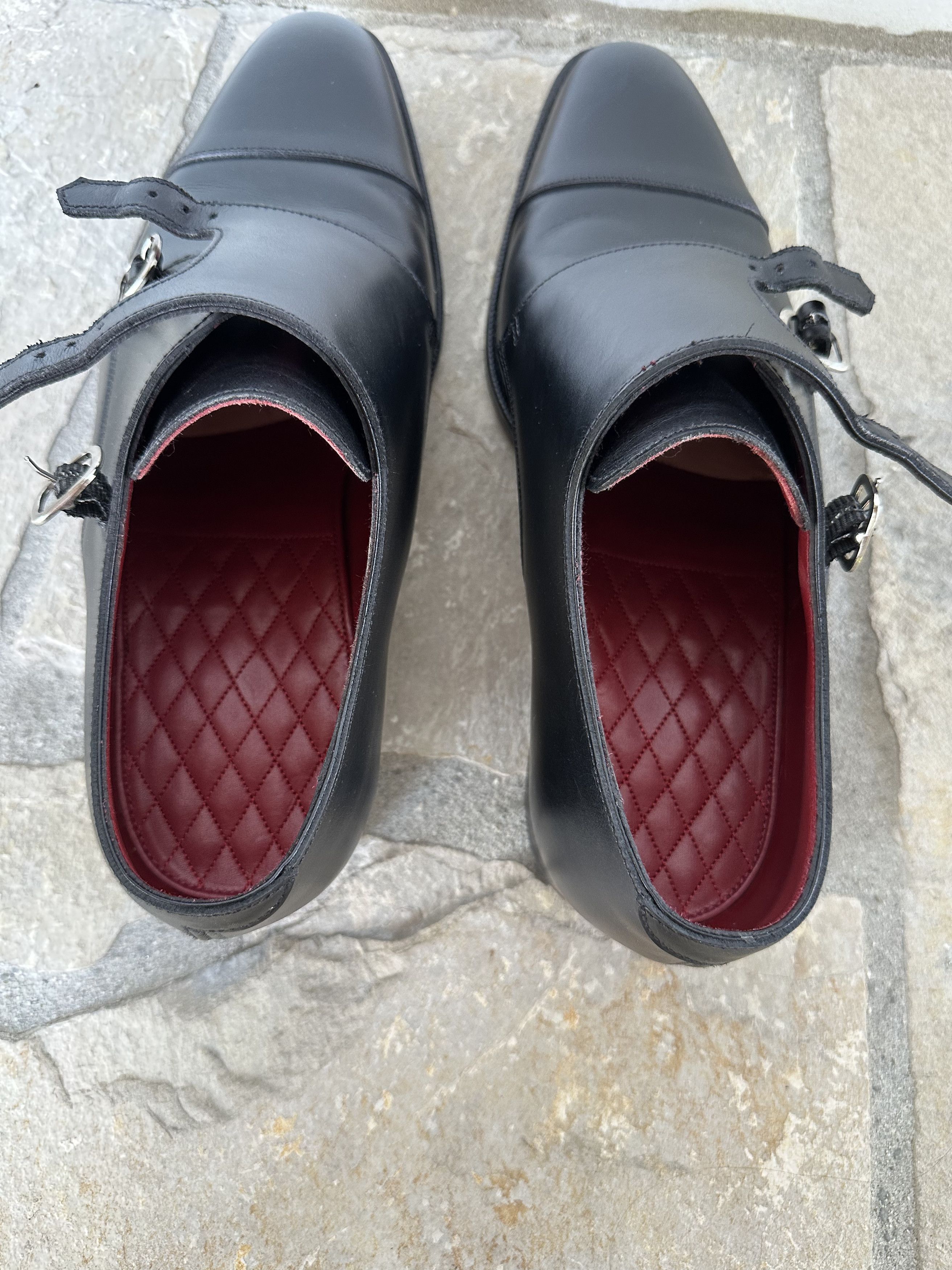 Cobbler Union Double Monk Strap Black Calfskin Size US 8.5 / EU 41-42 - 5 Thumbnail