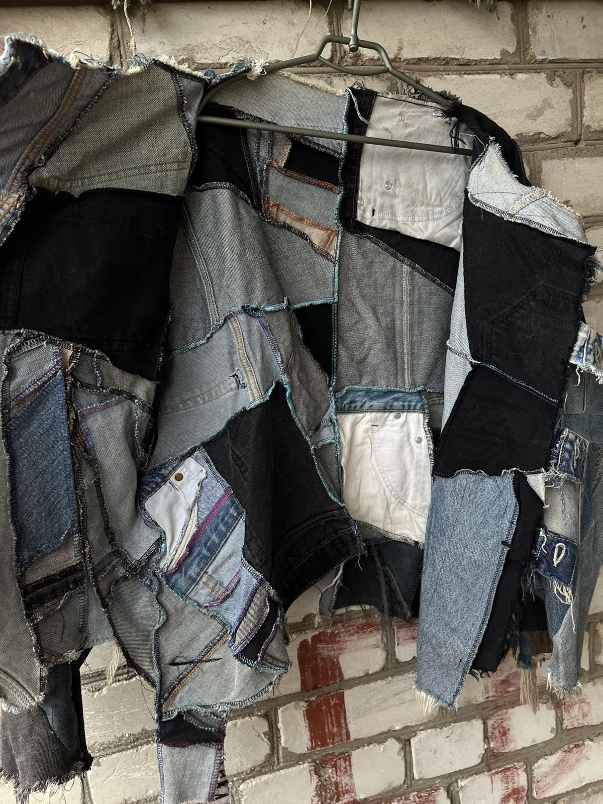 Japanese Brand × Levi's × Vintage Vintage Levi’s Rare denim patchwork jacket 501 pants Size US XL / EU 56 / 4 - 18 Thumbnail