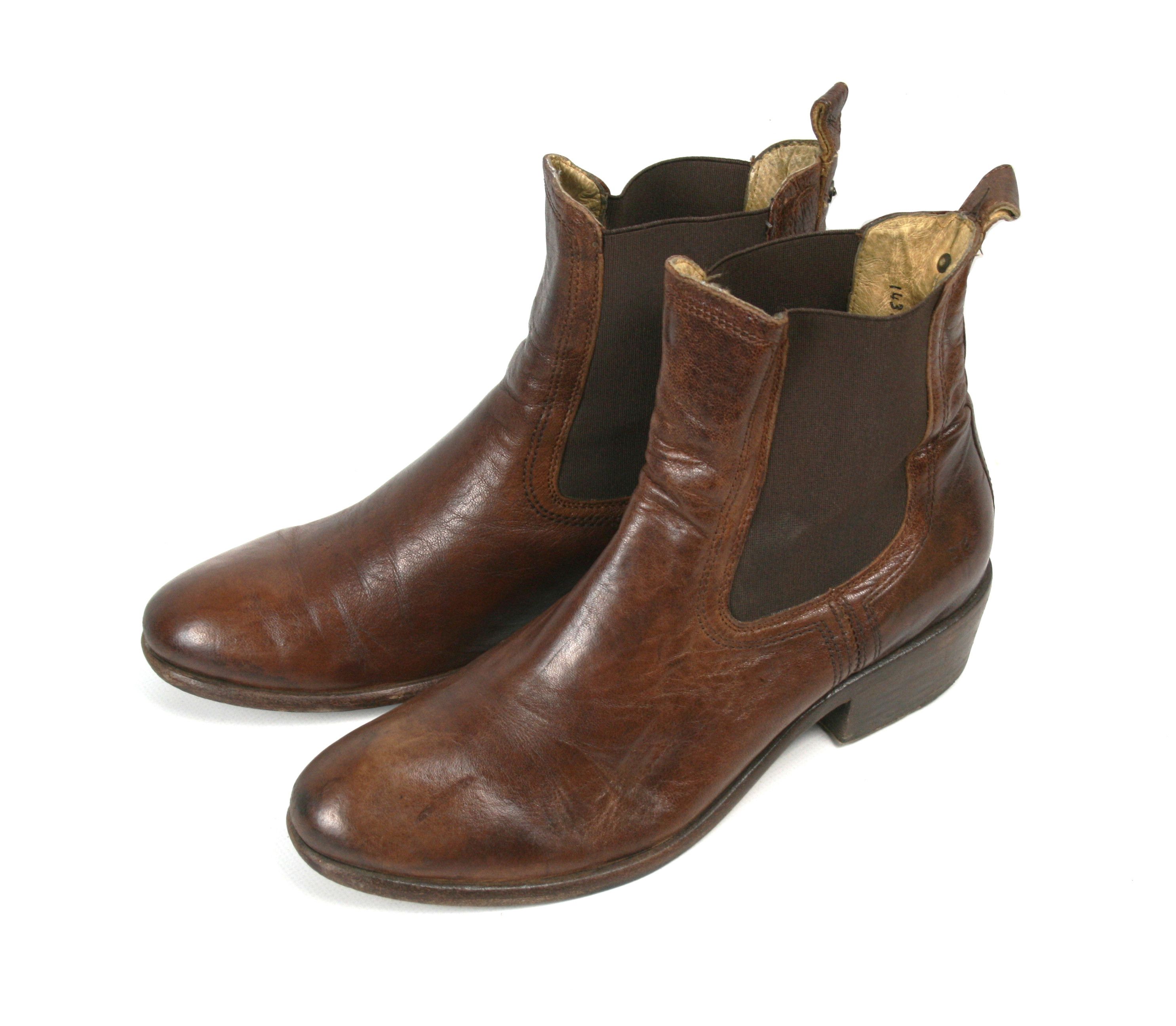 Frye Carson Leather Ankle Cowboy Boots Size US 9.5 / IT 39.5 - 2 Thumbnail