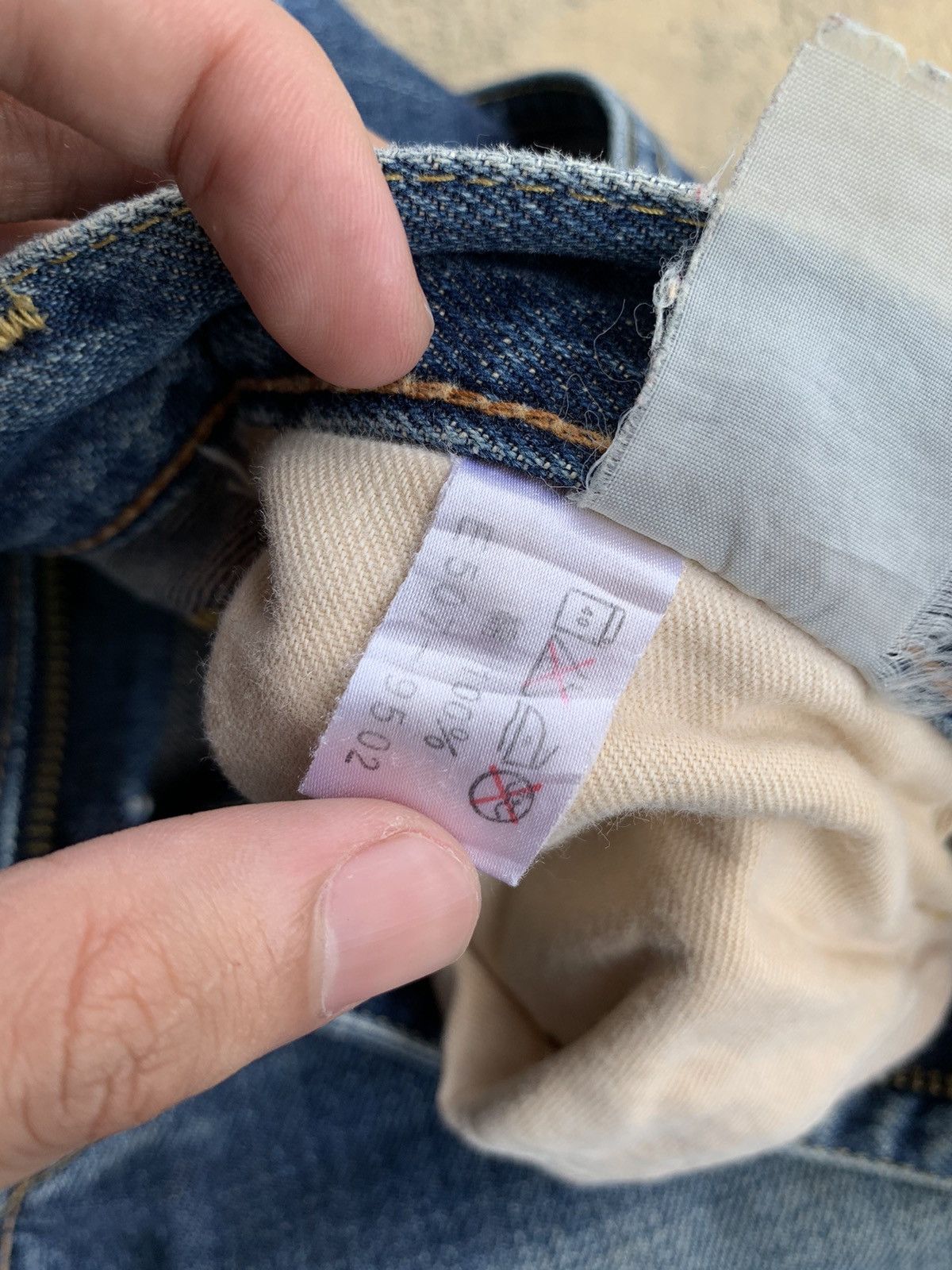 Edwin × Jean Baggy Jeans Something By Edwin 505 Selvedge Distressed Denim Size US 27 - 14 Thumbnail