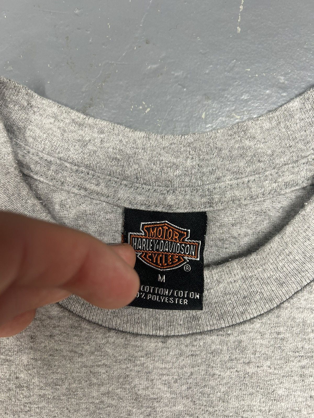 Harley Davidson × Vintage Crazy Vintage Y2K Essential Grey Harley Davidson Tee Shirt Size US M / EU 48-50 / 2 - 4 Thumbnail