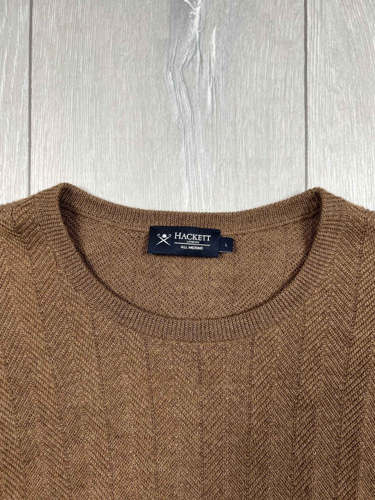 Hackett Hackett London Merino Wool Sweater (Y0035) Size US L / EU 52-54 / 3 - 3 Thumbnail
