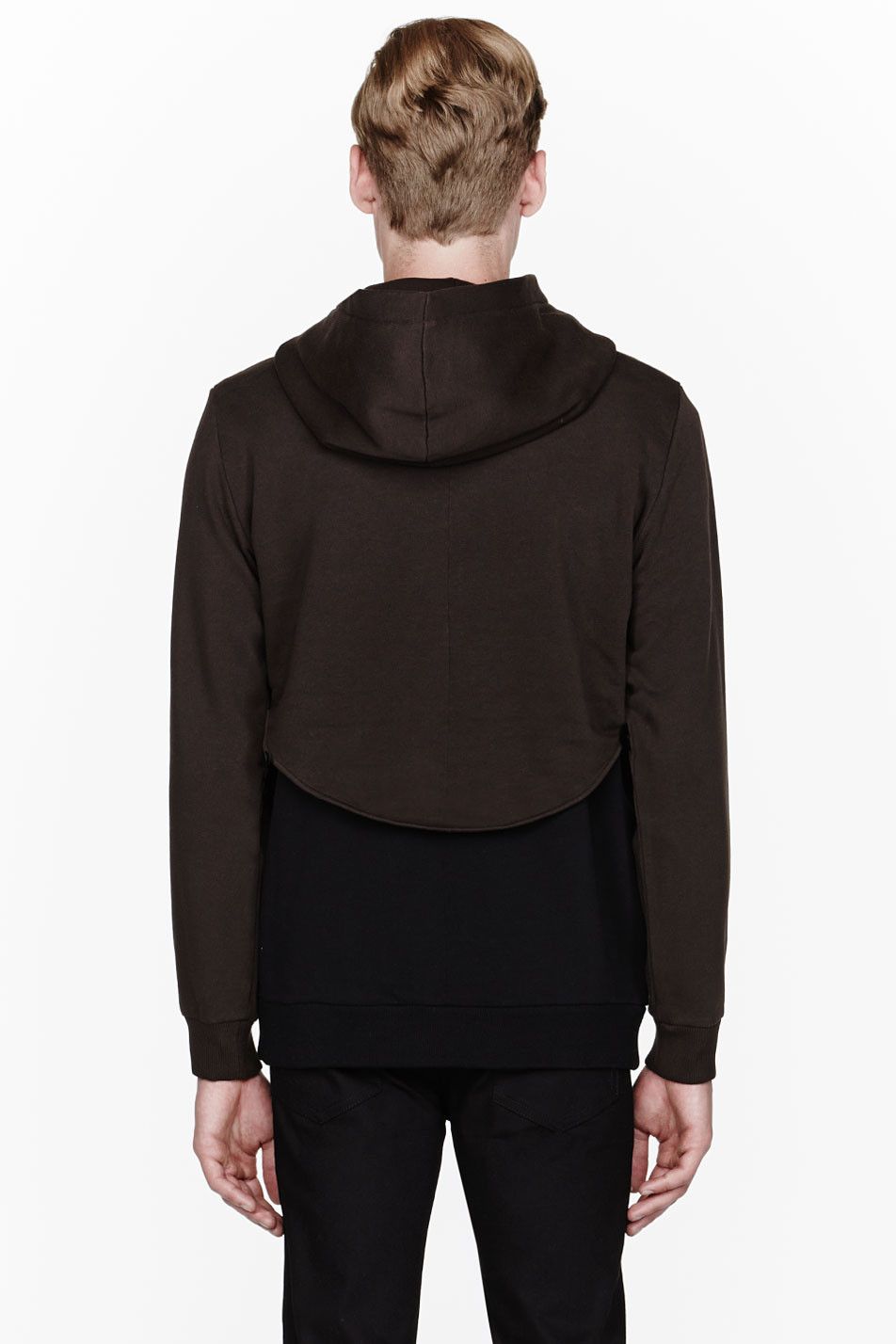 Givenchy Brown and Black Double Layered Hoodie Size S / US 4 / IT 40 - 6 Thumbnail