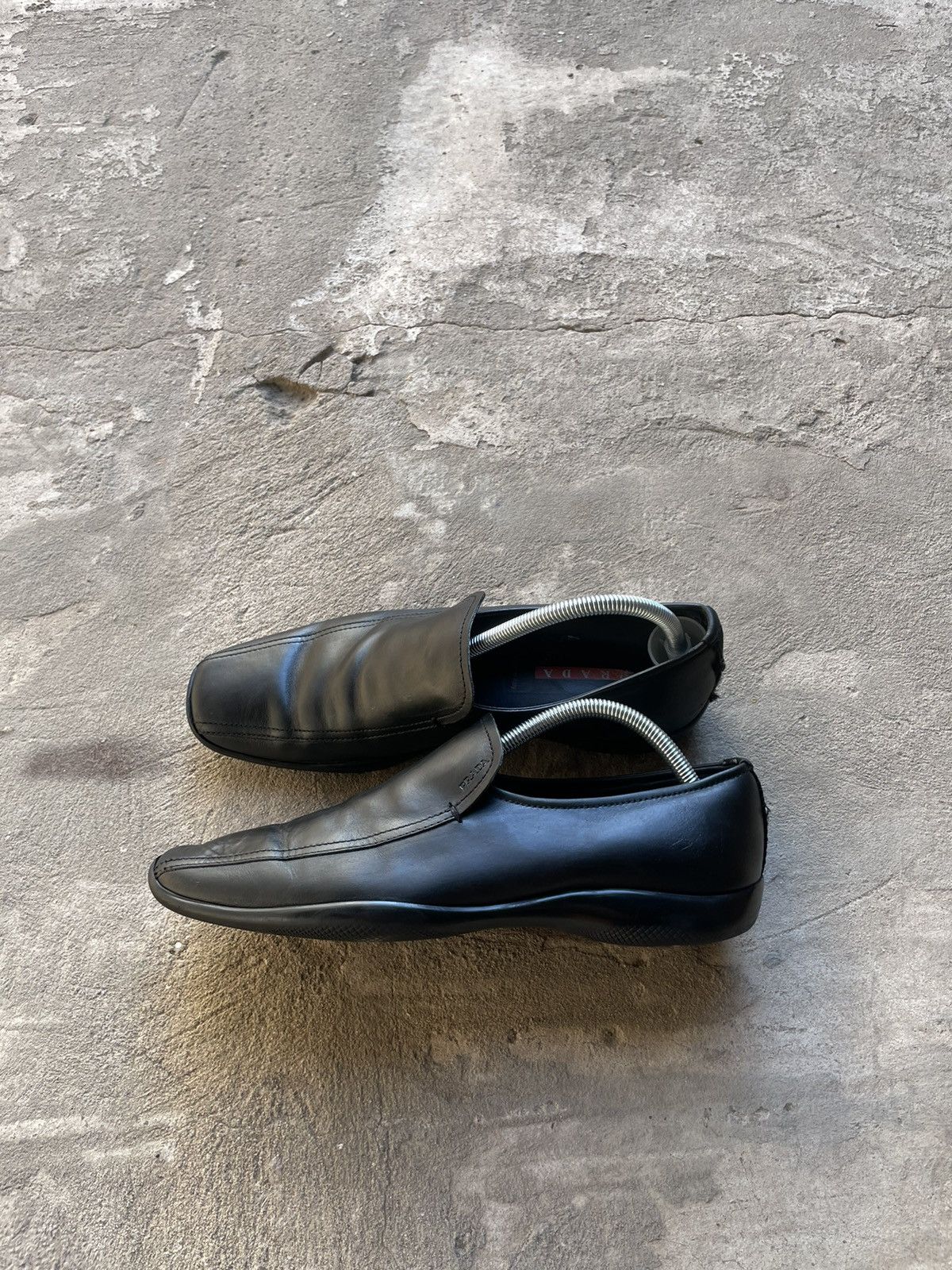 archive prada sport leather loafer