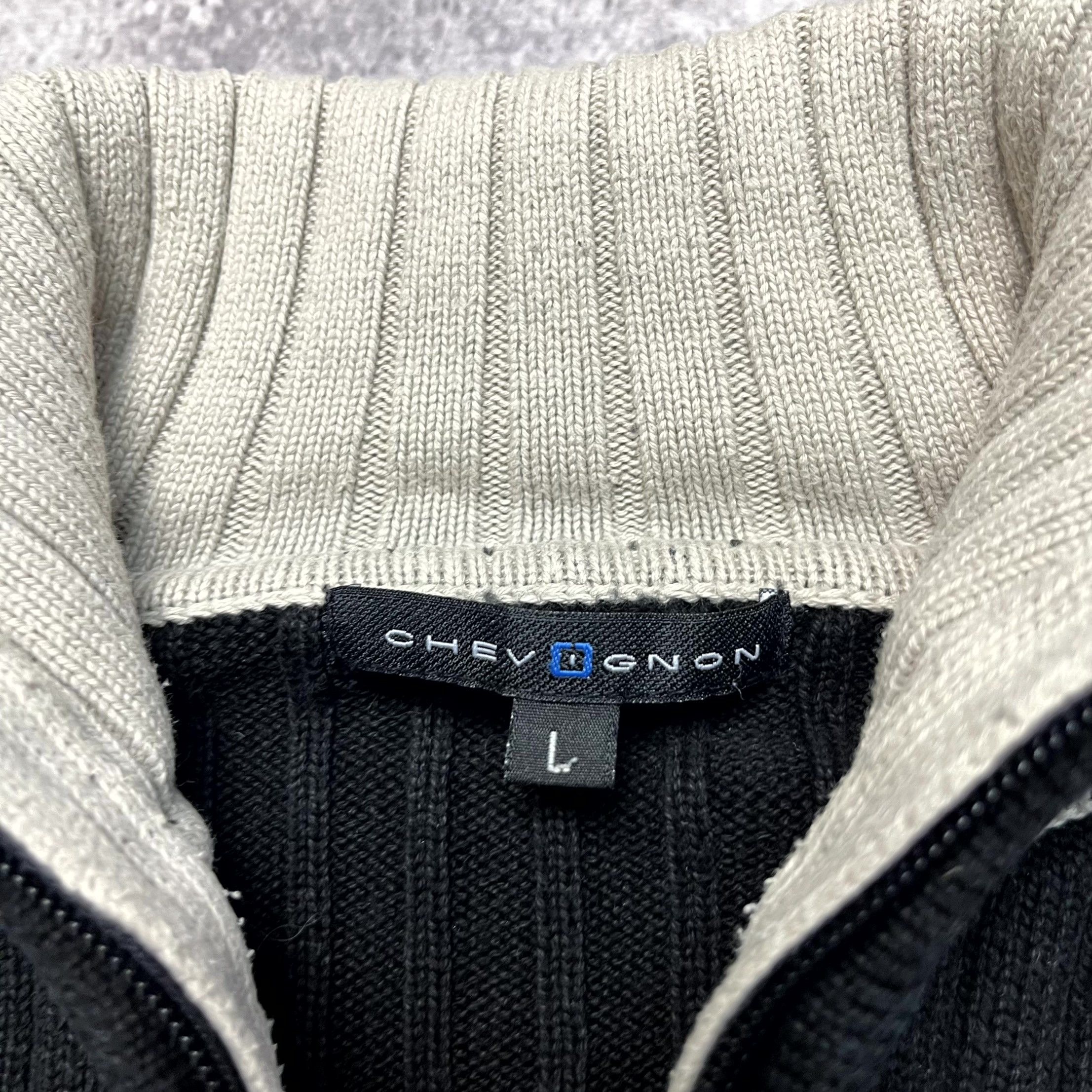 Chevignon Vintage Chevignon Black 1/3 Cotton Pullover Sweater Size L Size US L / EU 52-54 / 3 - 4 Thumbnail