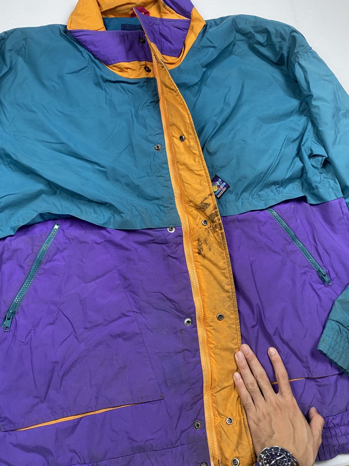 Woolrich Woolen Mills Vintage 90s Woolrich Colour Block Jacket Size US XL / EU 56 / 4 - 6 Thumbnail