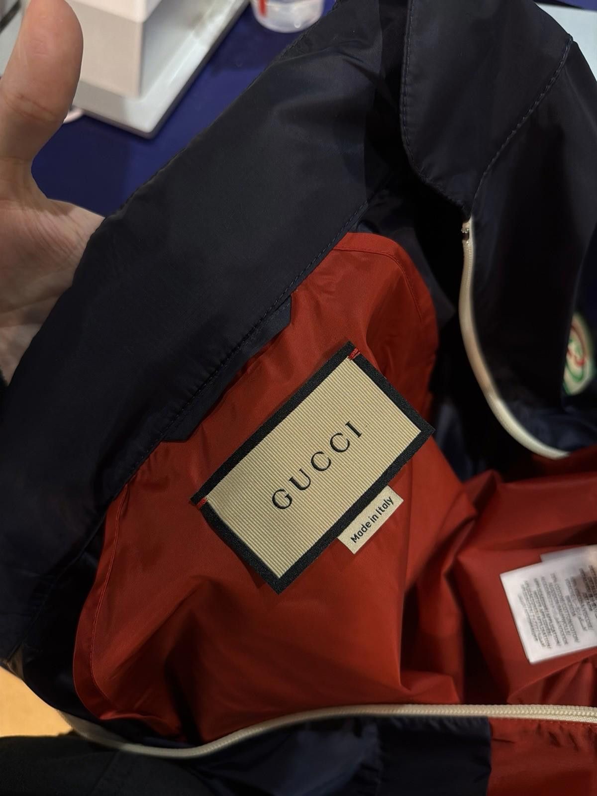 Gucci Gucci Navy Interlocking G Windbreaker Jacket Size (46) Size US L / EU 52-54 / 3 - 9 Thumbnail