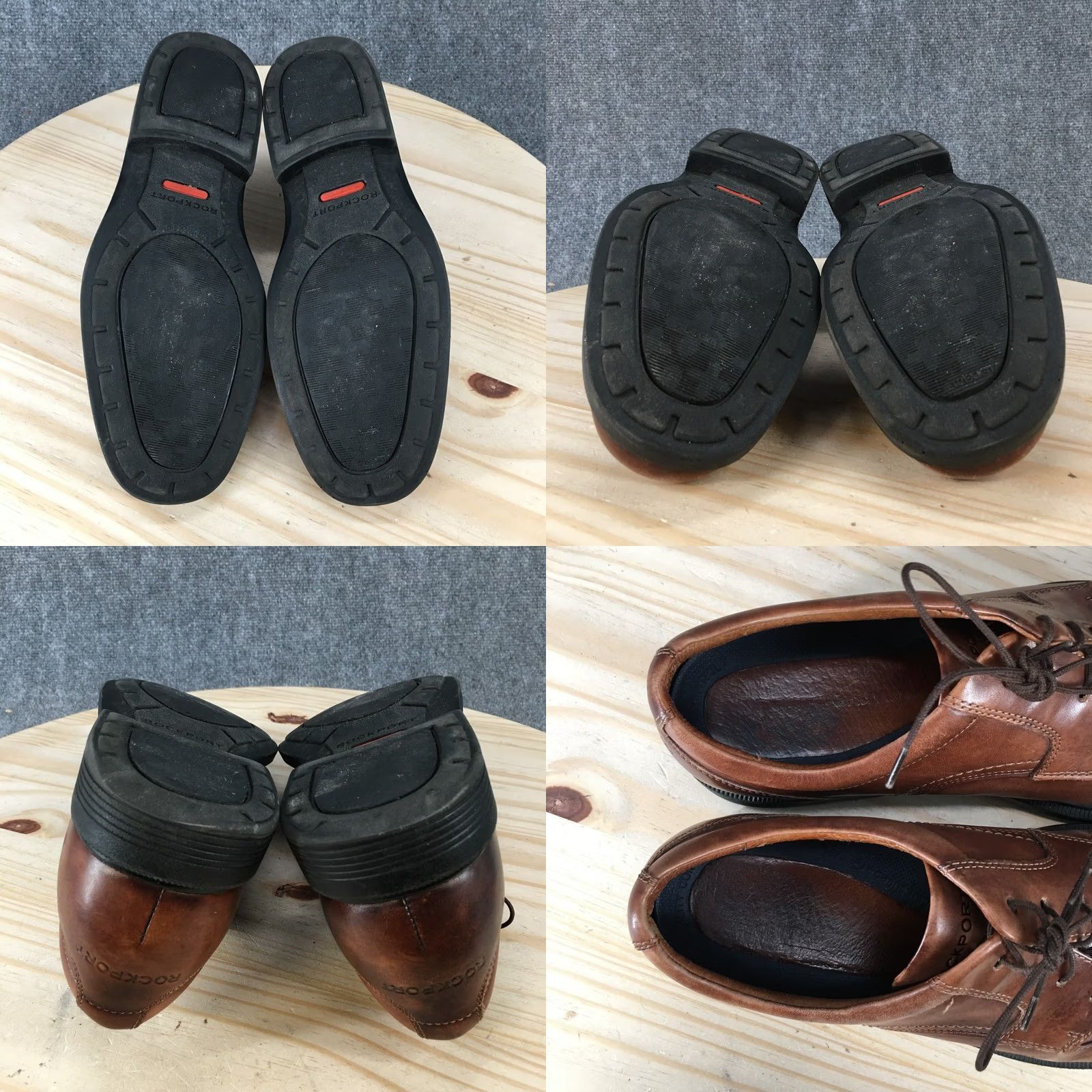 Rockport Rockport Shoes Mens Brown Charles Road Cap Toe Oxford Leather Block V86098 Size ONE SIZE - 9 Thumbnail
