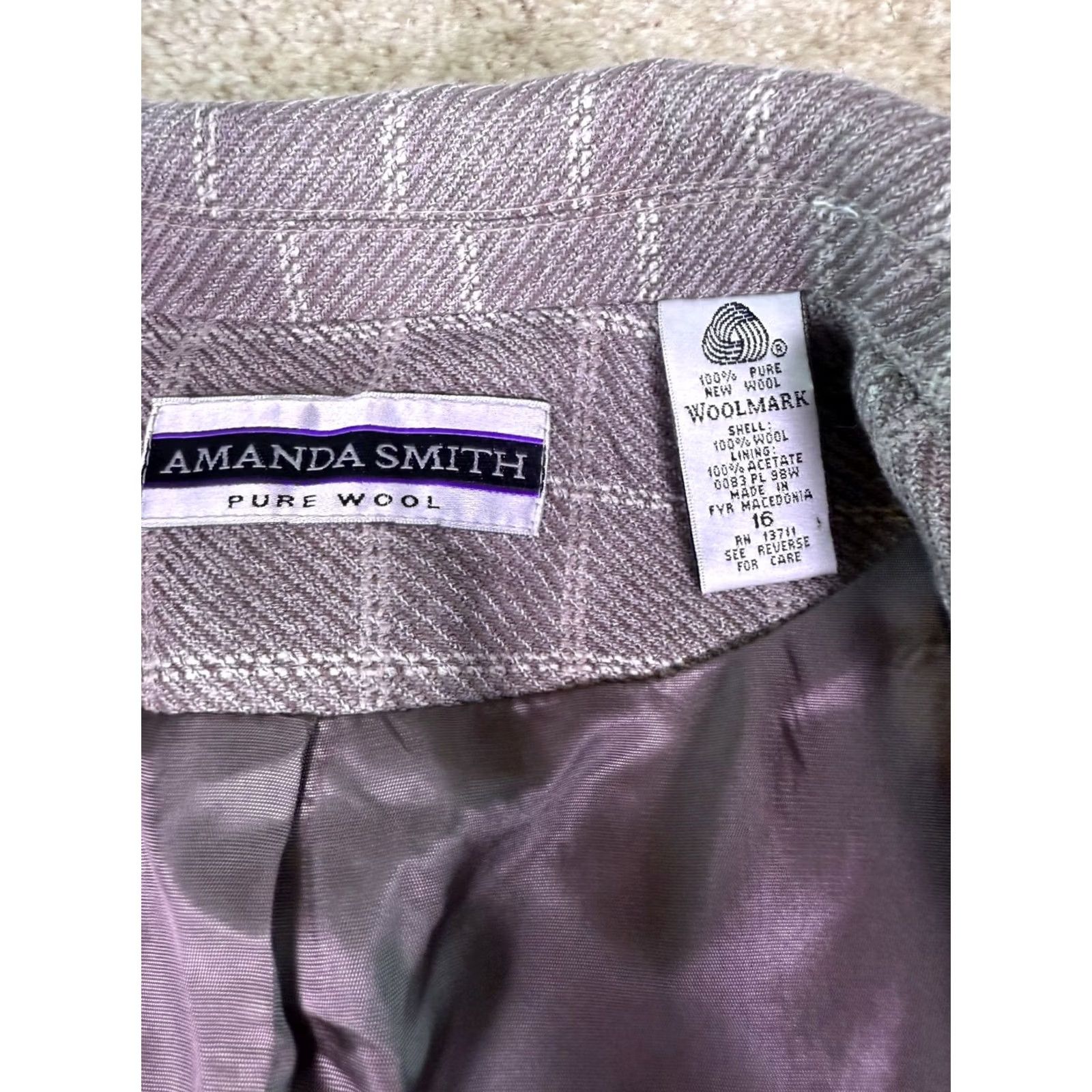 Vintage VINTAGE Amanda Smith Blazer Gray Wool Windowpane Plaid Size 16 Women 80s Size XXL / US 16-18 / IT 52-54 - 5 Thumbnail