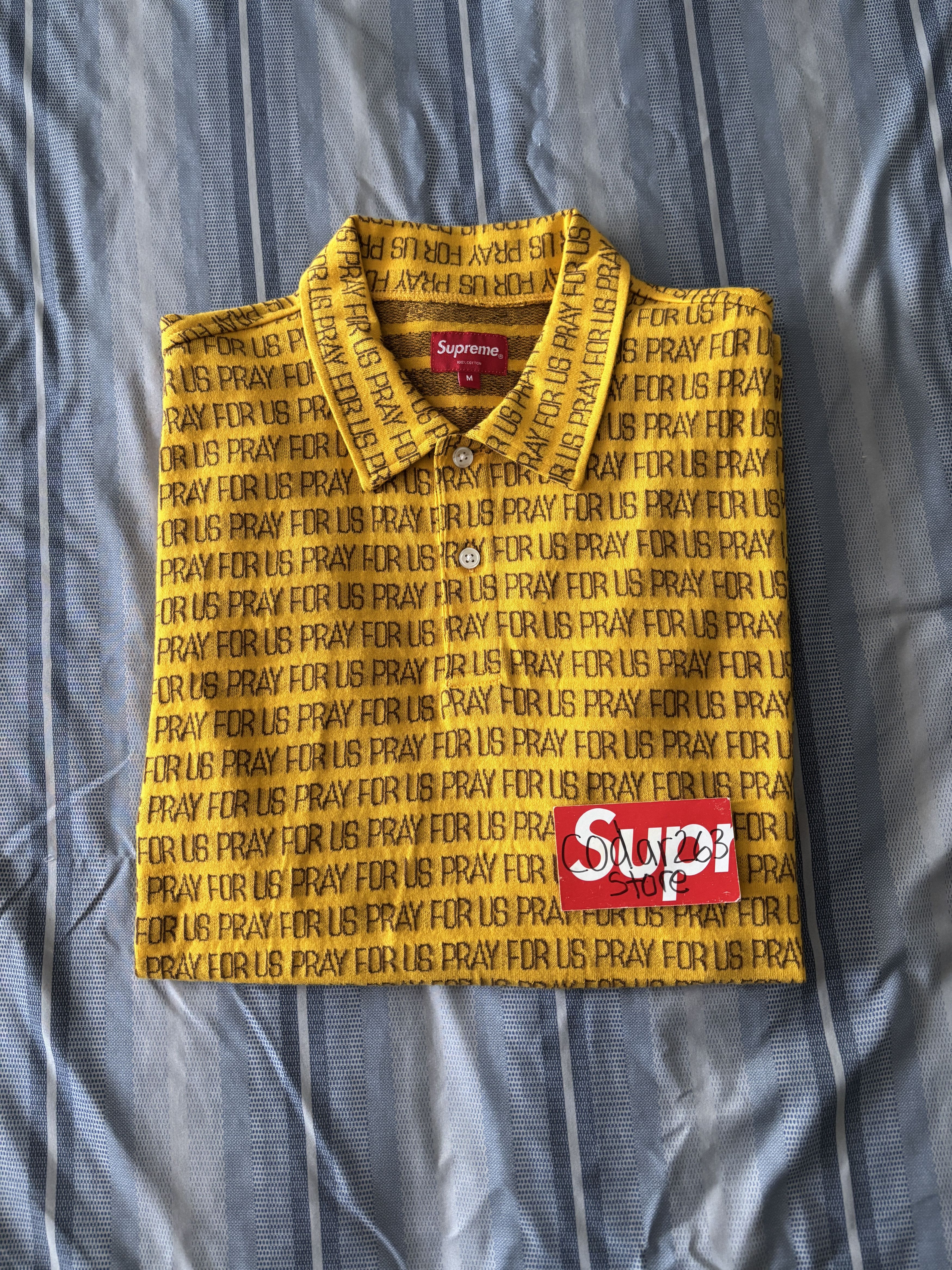 Supreme Supreme Pray For Us Jacquard Polo SS18 | Grailed