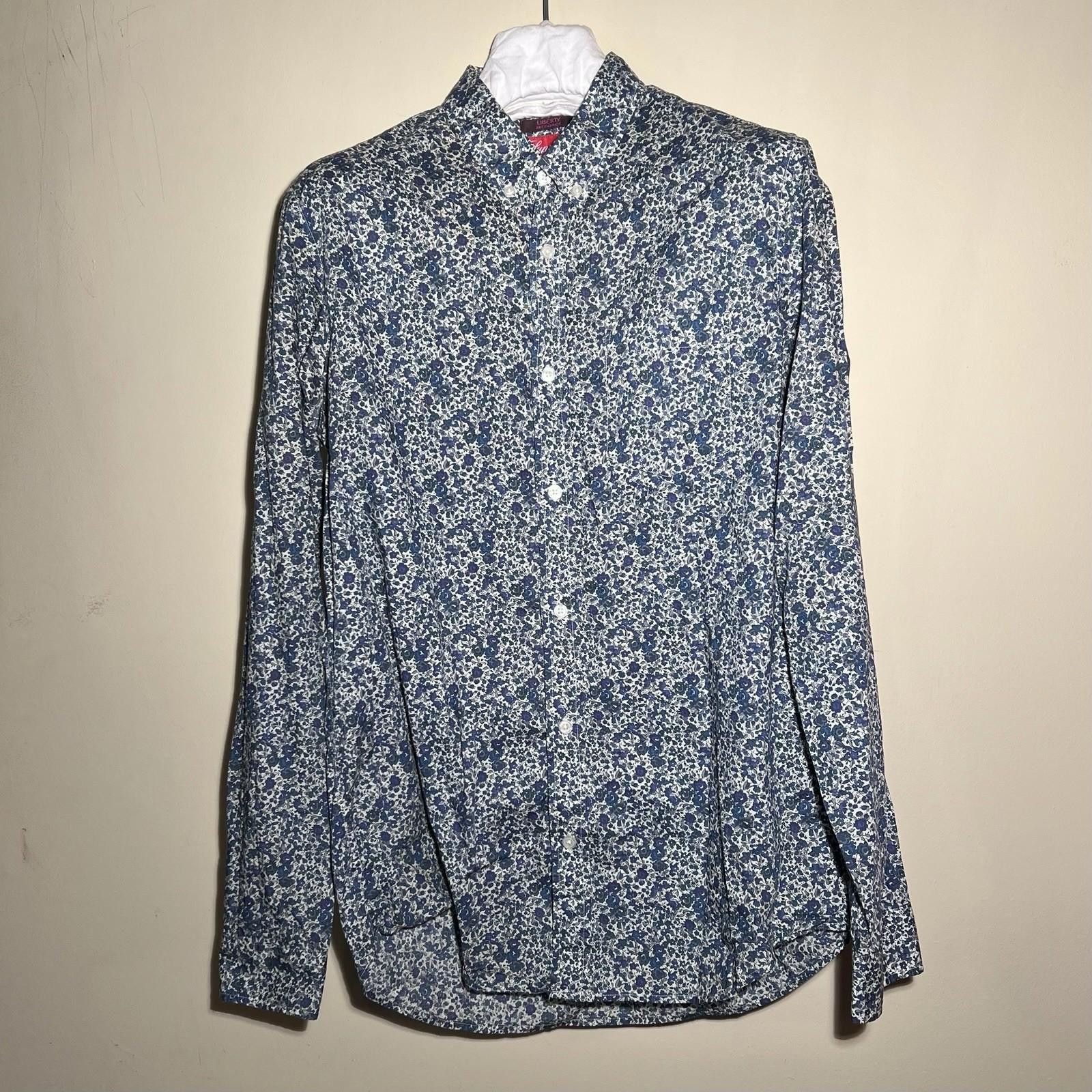 FW11 SUPREME LIBERTY ART FABRICS BLUE FLORAL L/S SHIRT