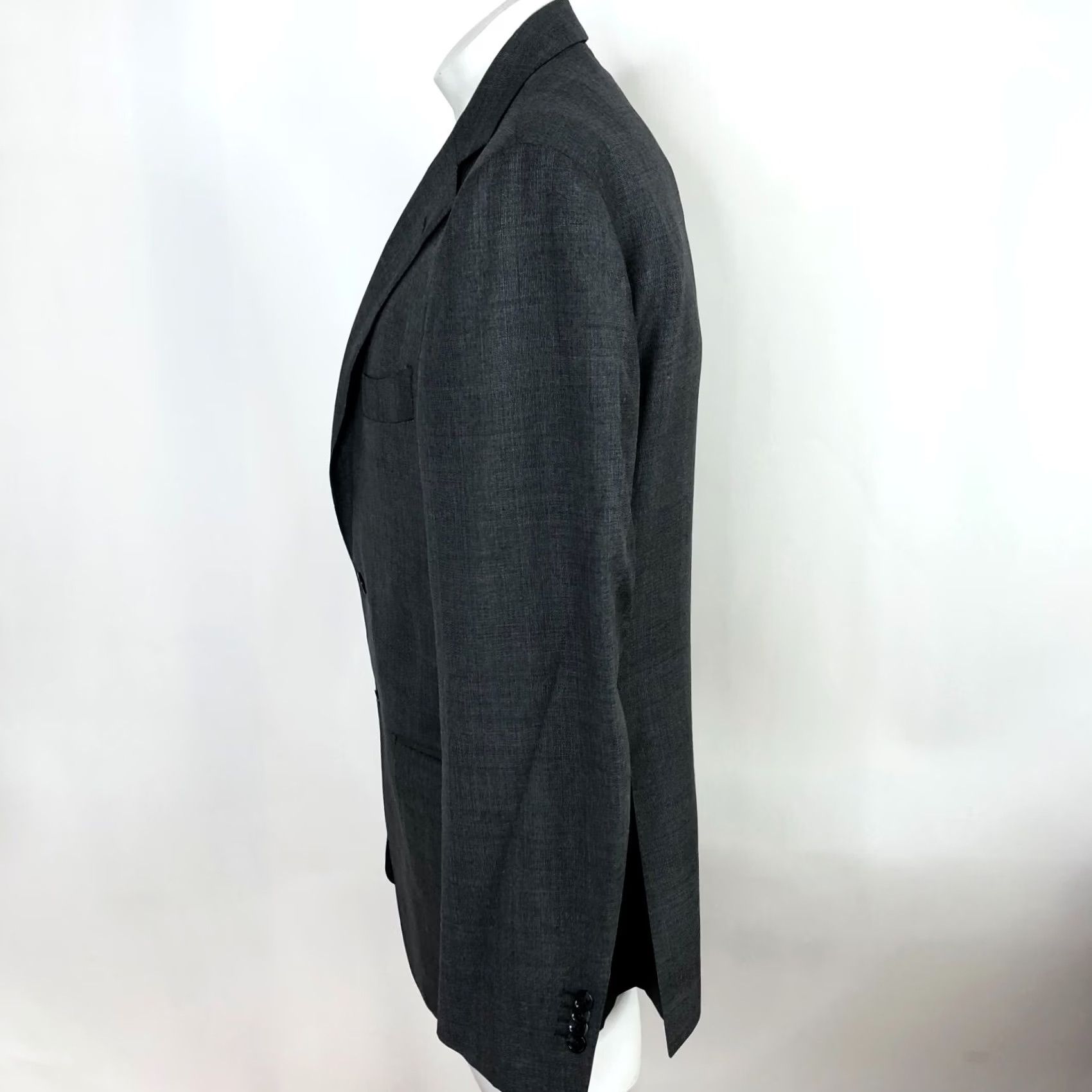 Suitsupply Suitsupply Sport Coat Jacket Gray Wool 42 Regular Notch Lapel Plaid Four-Button Double-Vented Single-Breasted 110's Victorian? Size 42R - 3 Thumbnail