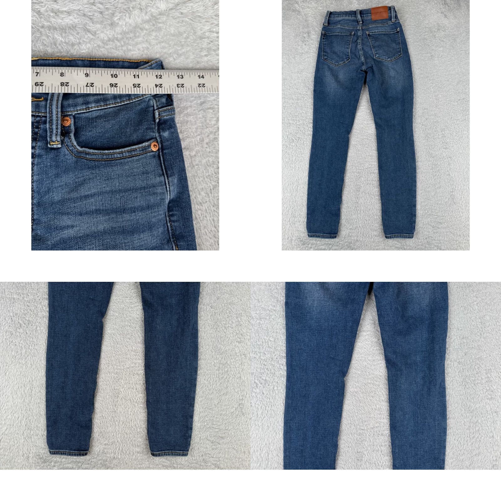 Lucky Brand Lucky Brand Jeans Women 24 Blue Denim Skinny Tapered Mid Rise Cotton Blend 24x27 Jeans Size 42" / US 20 - 9 Thumbnail