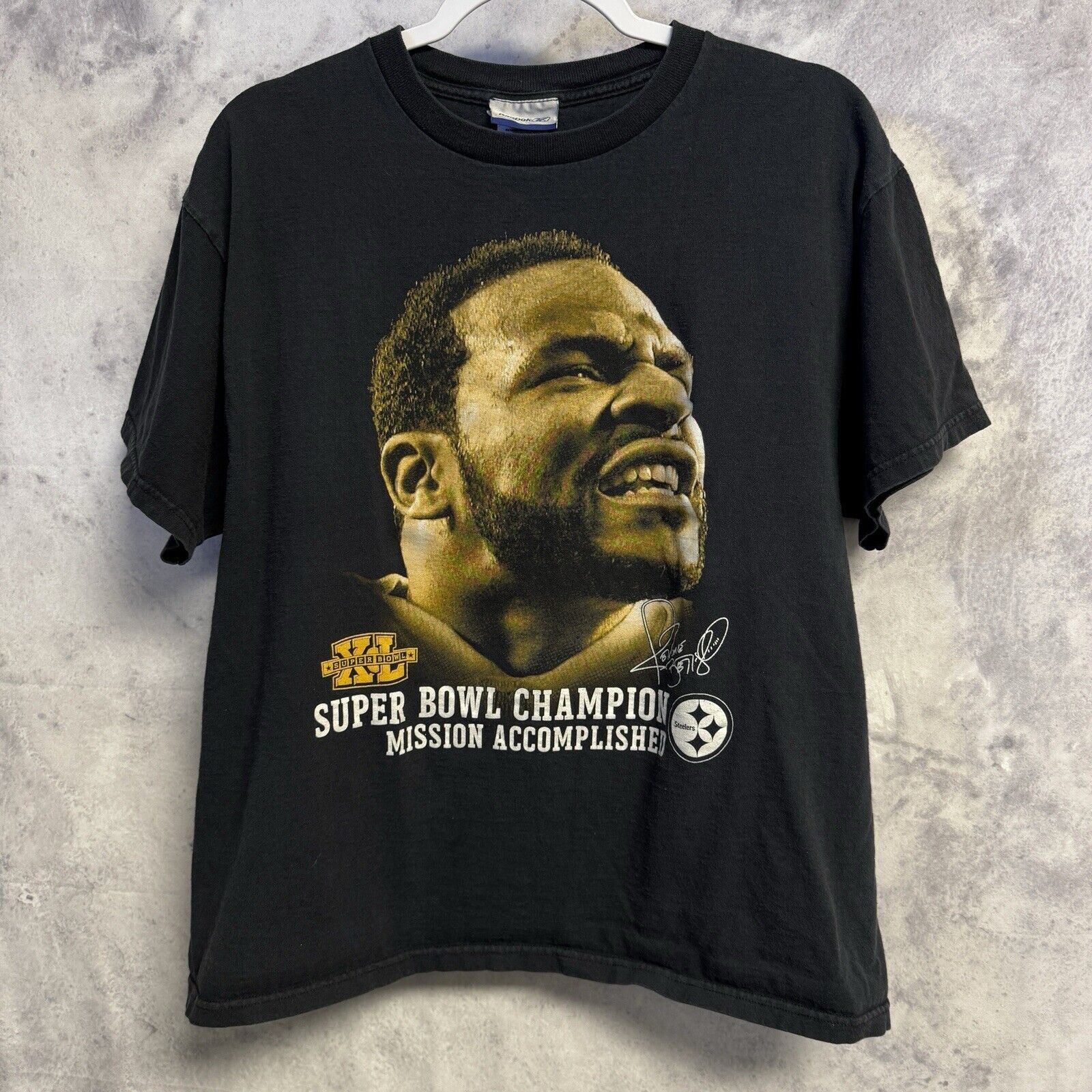 NFL Vintage Jerome Bettis Pittsburgh Steelers Super Bowl T Shirt Size US L / EU 52-54 / 3 - 1 Thumbnail