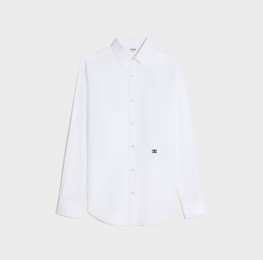 Celine 24SS Loose Shirt White Cotton Poplin Triomphe Sz 38 Size US S / EU 44-46 / 1 - 1 Thumbnail