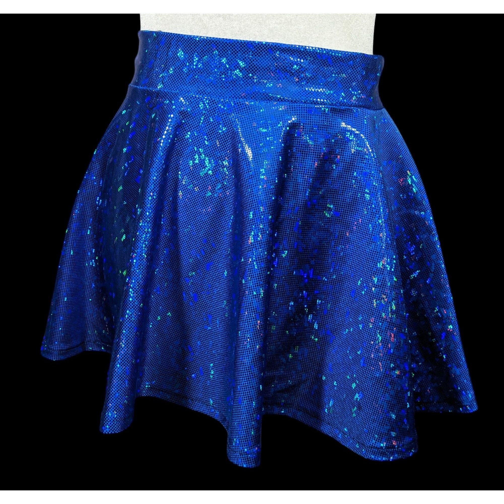 Other Piedmont Boutique San Francisco Holographic Blue Skater Skir Size 27" / US 4 / IT 40 - 2 Thumbnail