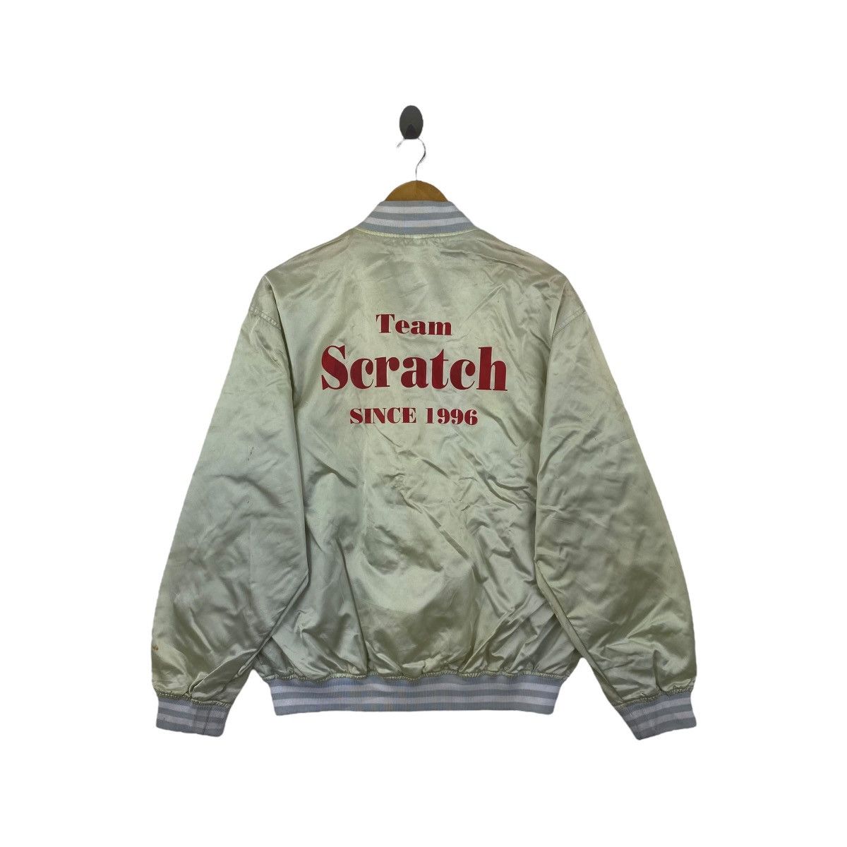 Vintage Vintage 90s Team Scratch Jacket Big Logo Spellout Sportswear Size US L / EU 52-54 / 3 - 3 Thumbnail