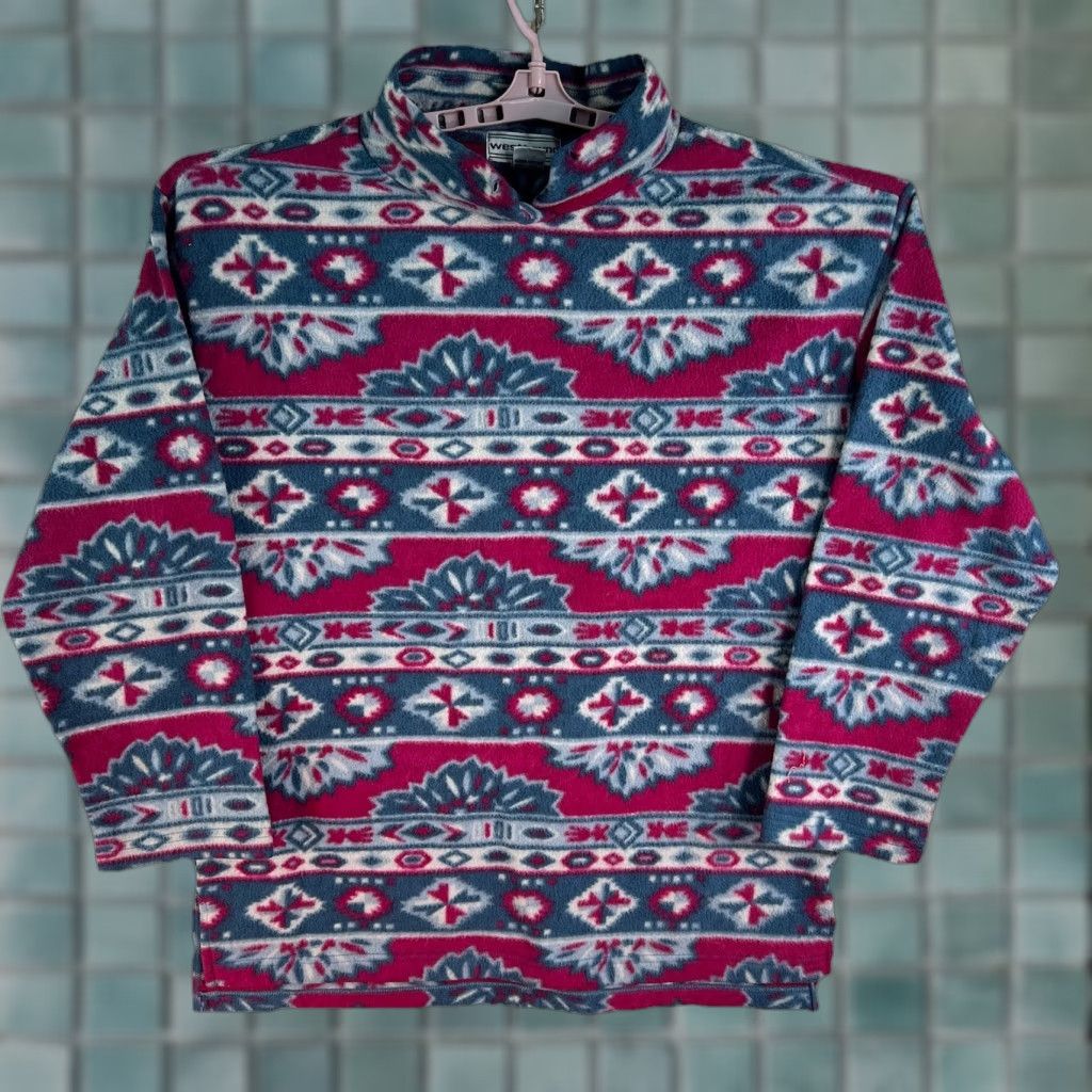 Vintage VINTAGE Westbound Sweatshirt Women Purple Geometric Pull Over Southwest Sport Size L Size L / US 10 / IT 46 - 1 Thumbnail