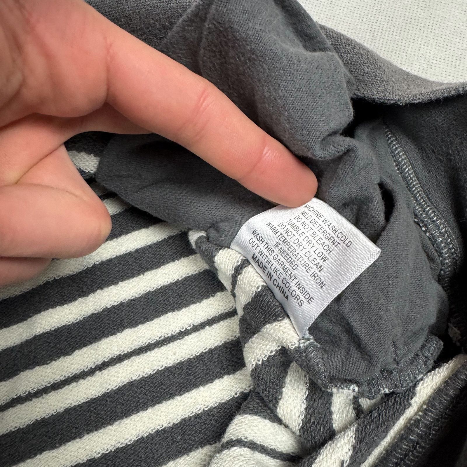 The Hundreds Vintage The Hundreds Mens Gray White Cotton Striped Hoodie M Size US M / EU 48-50 / 2 - 10 Thumbnail