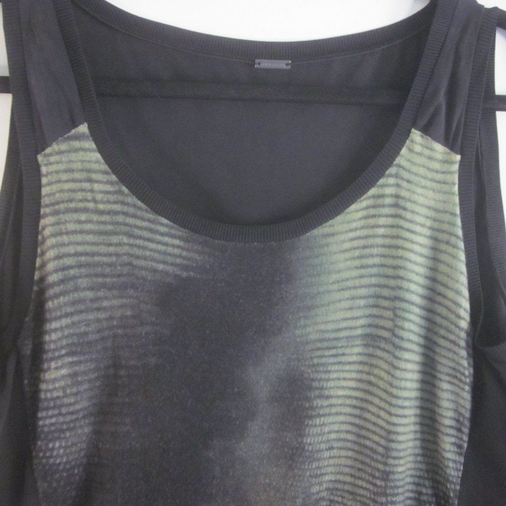 Elie Tahari Elie Tahari Womens Sleeveless Black Silk Tank Green Front Si Size L / US 10 / IT 46 - 7 Thumbnail