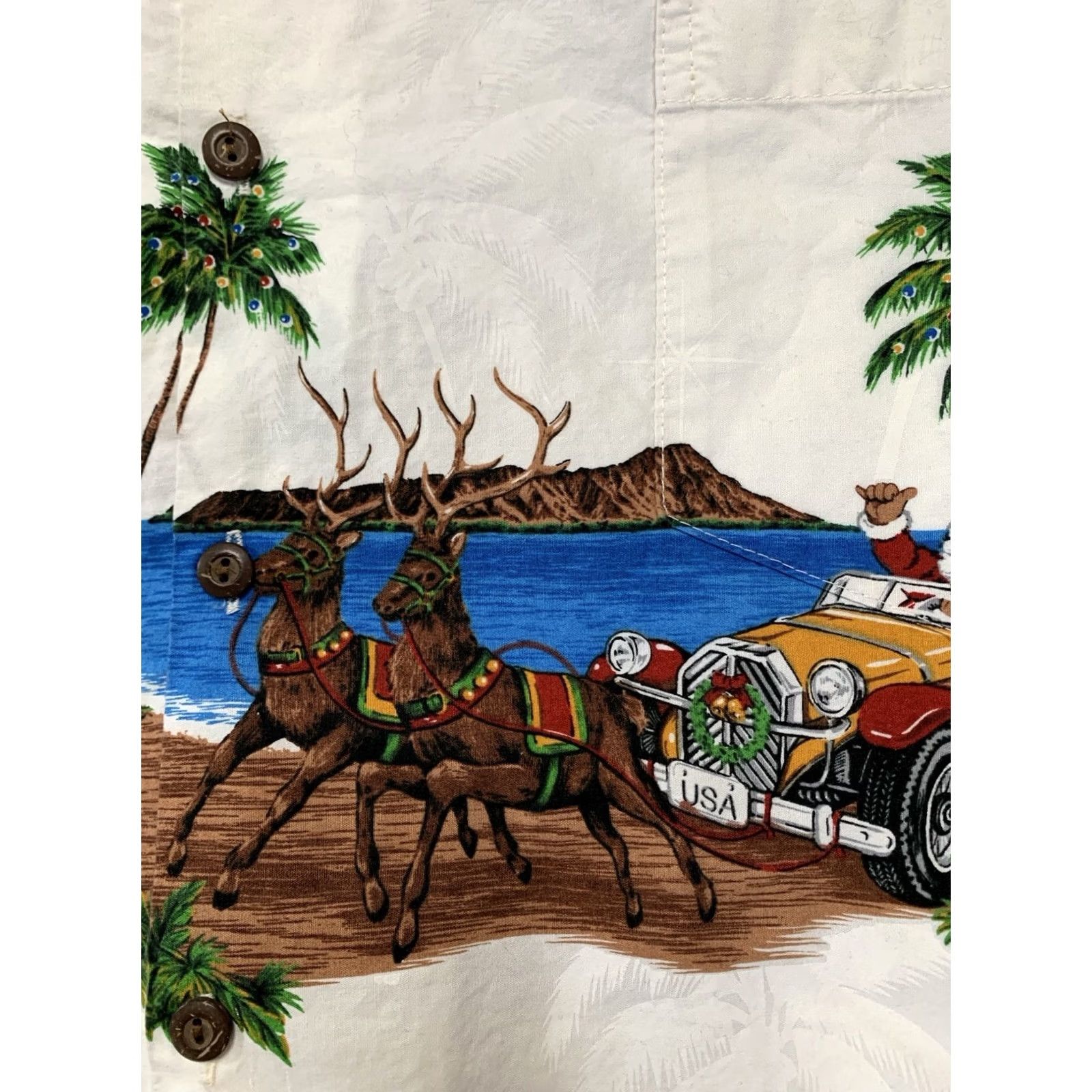 Vintage Pacific Legend Hawaiian Christmas Mens XL Button-Up Shirt Size US XL / EU 56 / 4 - 6 Thumbnail